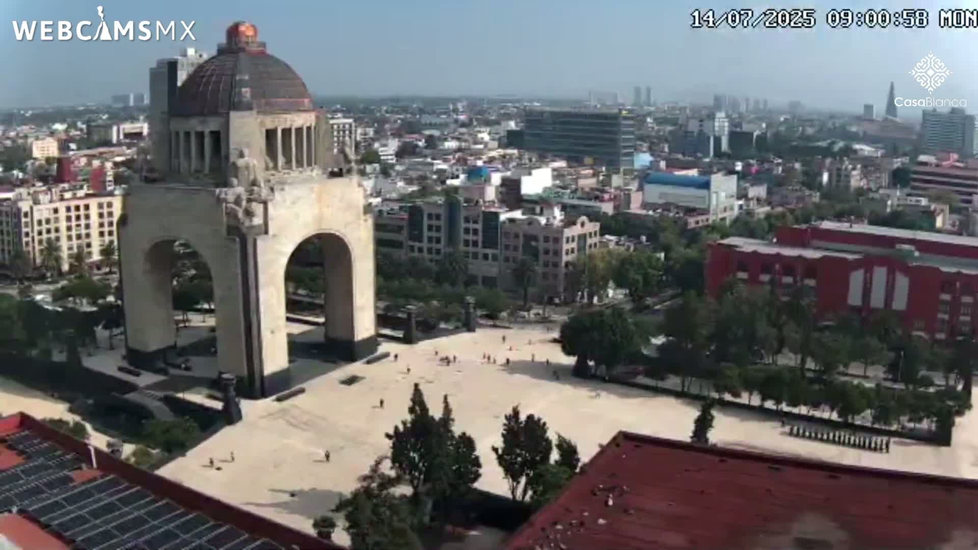 Mexico City, Monumento A la Revolución (Monument to the Revolution) & Plaza de la República Square Live Cam - Cuauhtemoc, Ciudad de Mexico, Mexico 