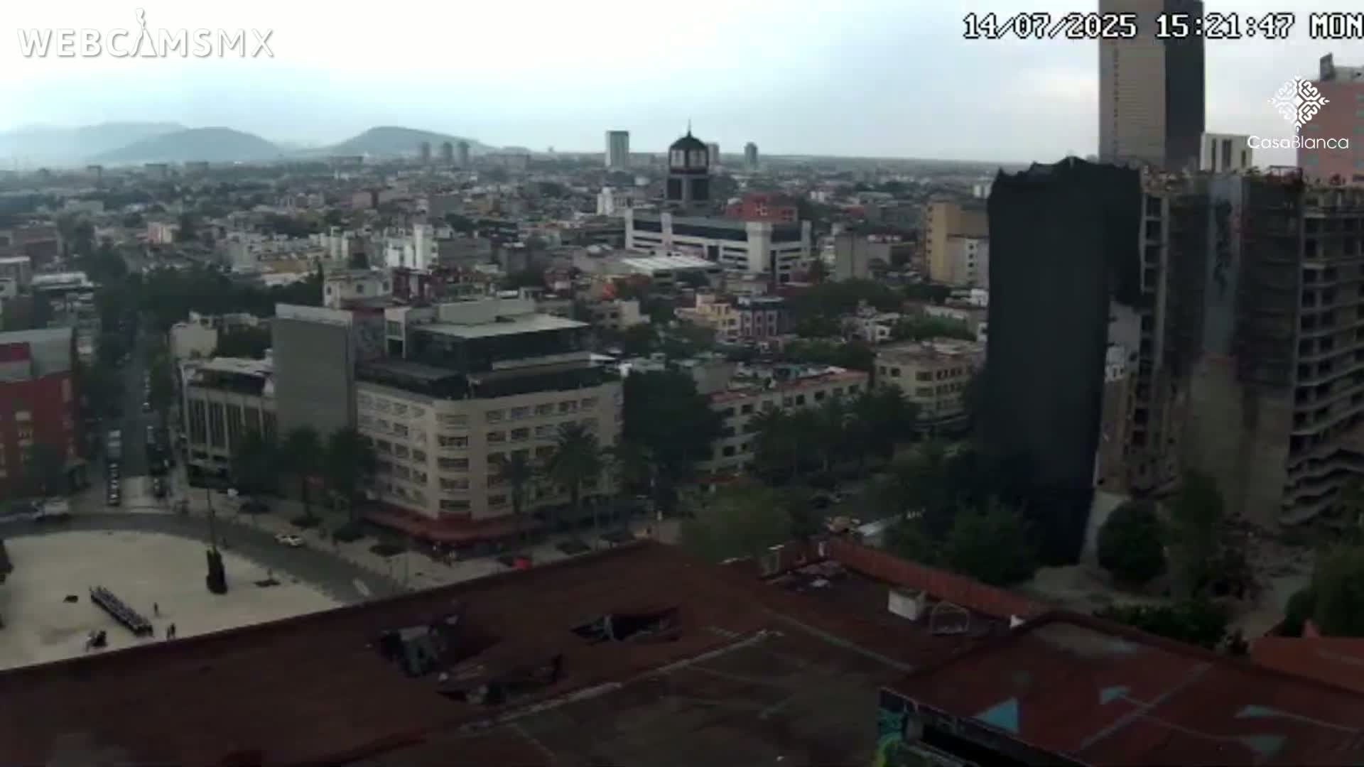 Mexico City, Monumento A la Revolución (Monument to the Revolution) & Plaza de la República Square Live Cam - Cuauhtemoc, Ciudad de Mexico, Mexico 