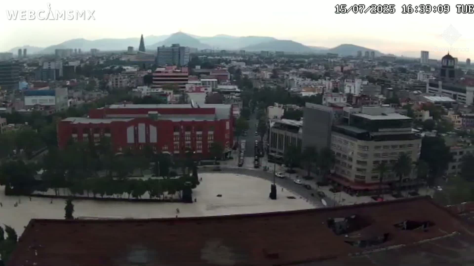 Mexico City, Monumento A la Revolución (Monument to the Revolution) & Plaza de la República Square Live Cam - Cuauhtemoc, Ciudad de Mexico, Mexico 