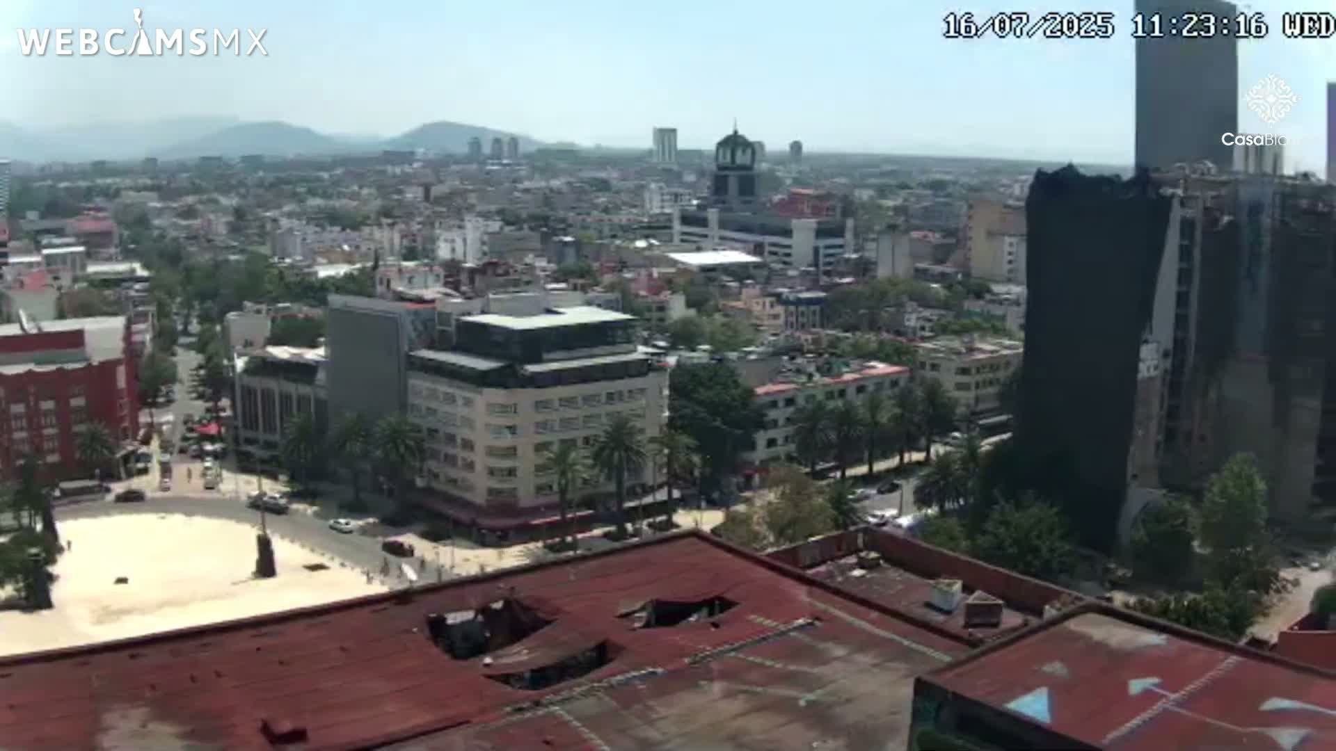 Mexico City, Monumento A la Revolución (Monument to the Revolution) & Plaza de la República Square Live Cam - Cuauhtemoc, Ciudad de Mexico, Mexico 