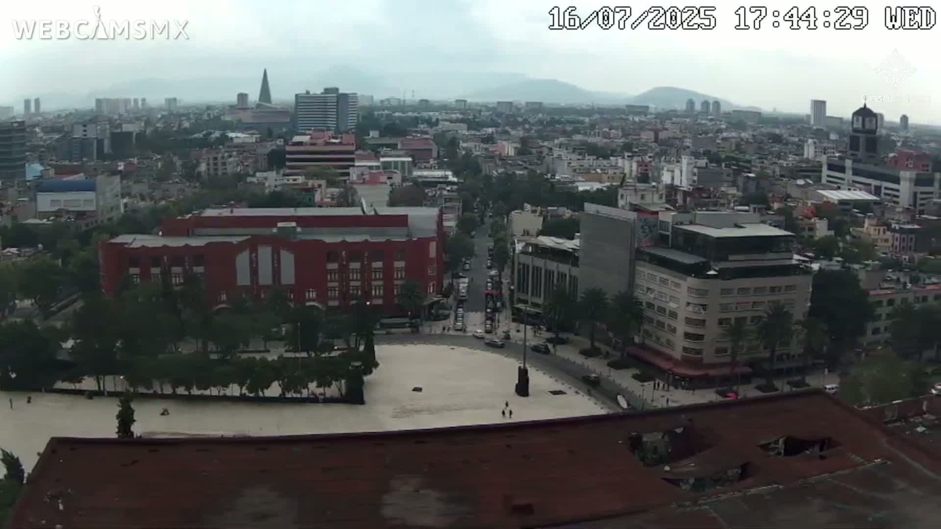 Mexico City, Monumento A la Revolución (Monument to the Revolution) & Plaza de la República Square Live Cam - Cuauhtemoc, Ciudad de Mexico, Mexico 