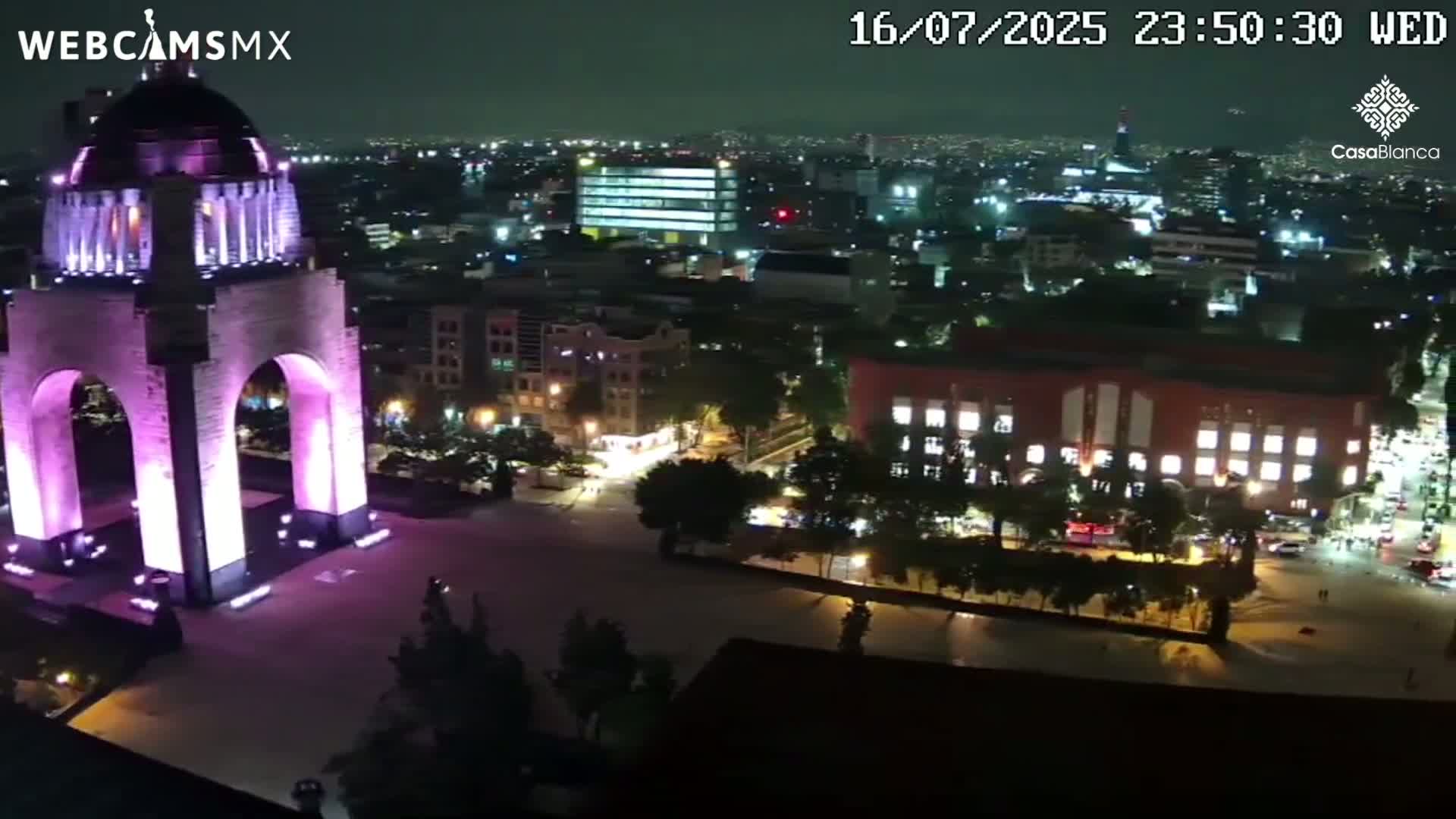 Mexico City, Monumento A la Revolución (Monument to the Revolution) & Plaza de la República Square Live Cam - Cuauhtemoc, Ciudad de Mexico, Mexico 
