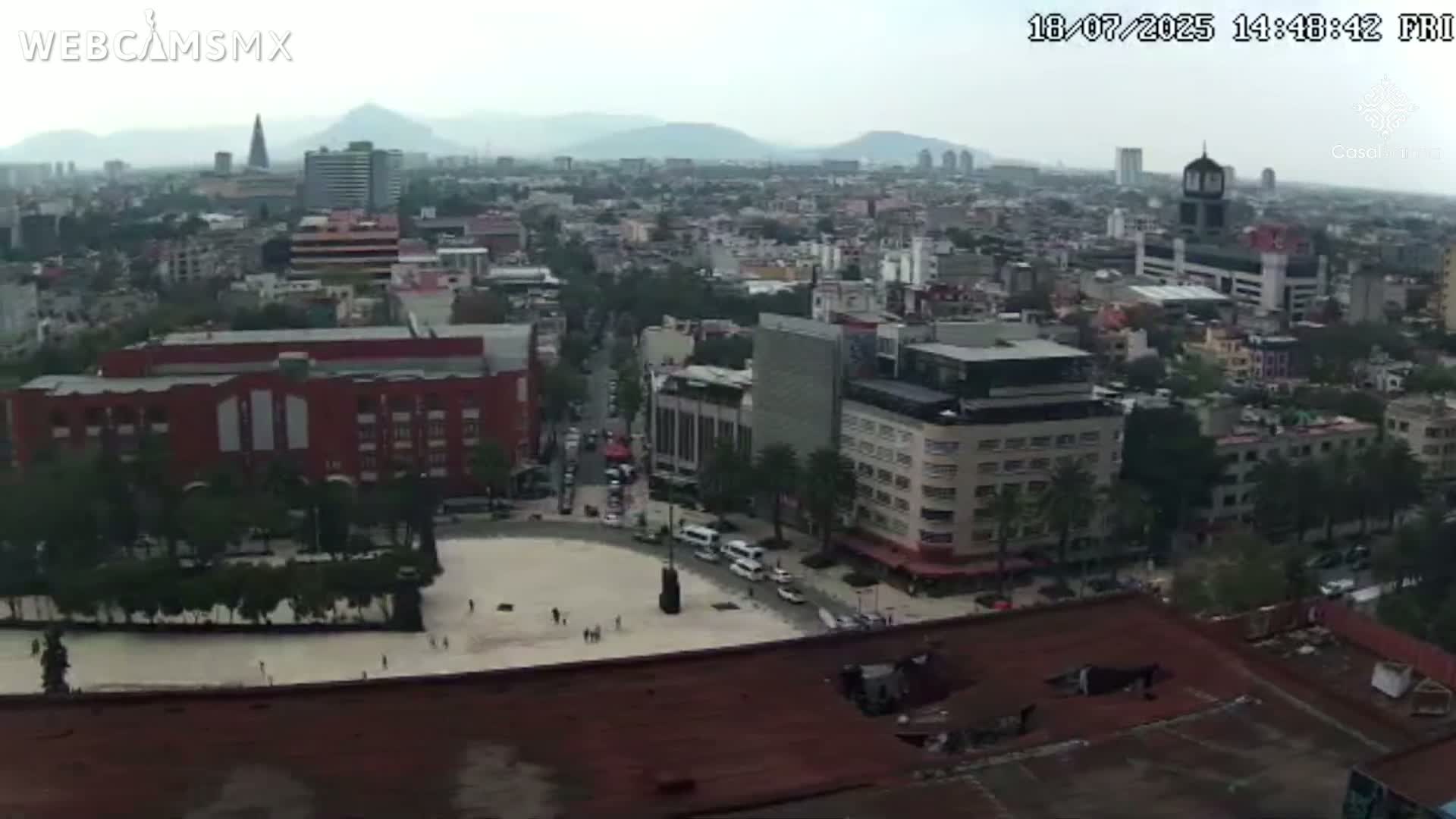 Mexico City, Monumento A la Revolución (Monument to the Revolution) & Plaza de la República Square Live Cam - Cuauhtemoc, Ciudad de Mexico, Mexico 