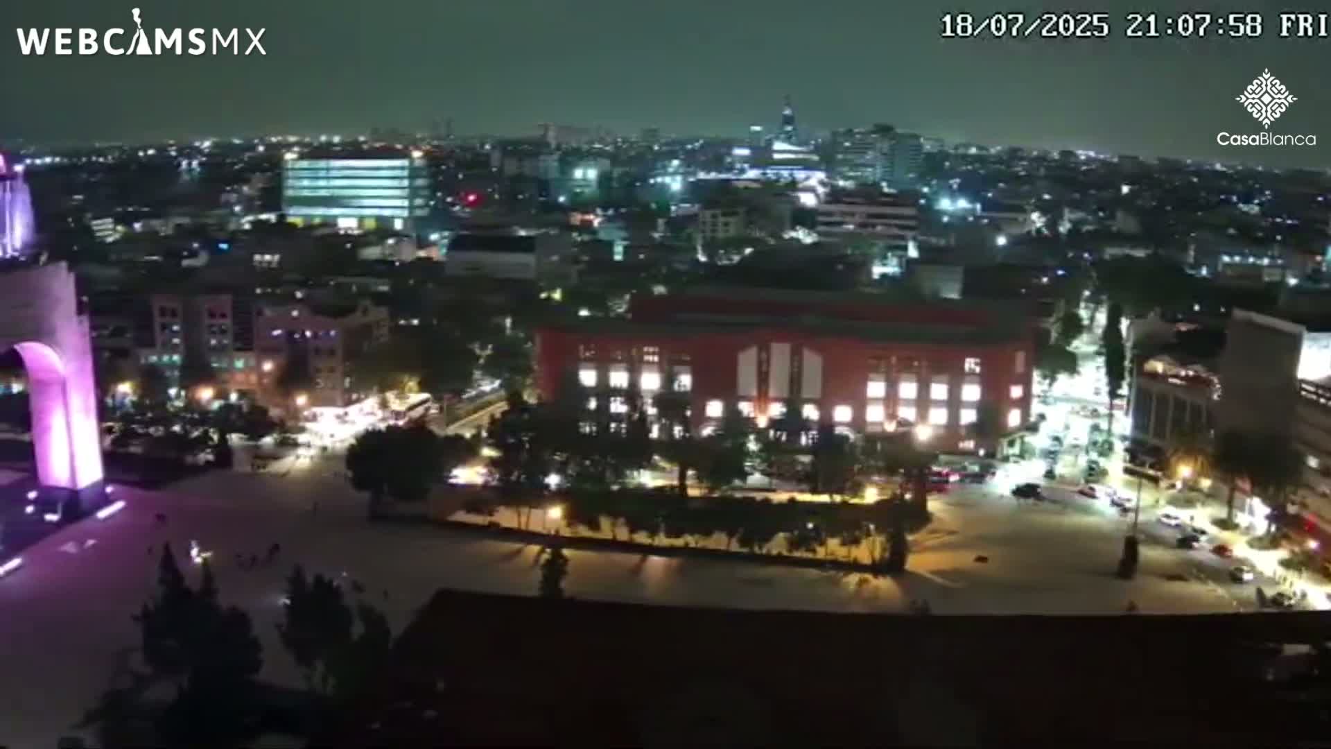 Mexico City, Monumento A la Revolución (Monument to the Revolution) & Plaza de la República Square Live Cam - Cuauhtemoc, Ciudad de Mexico, Mexico 