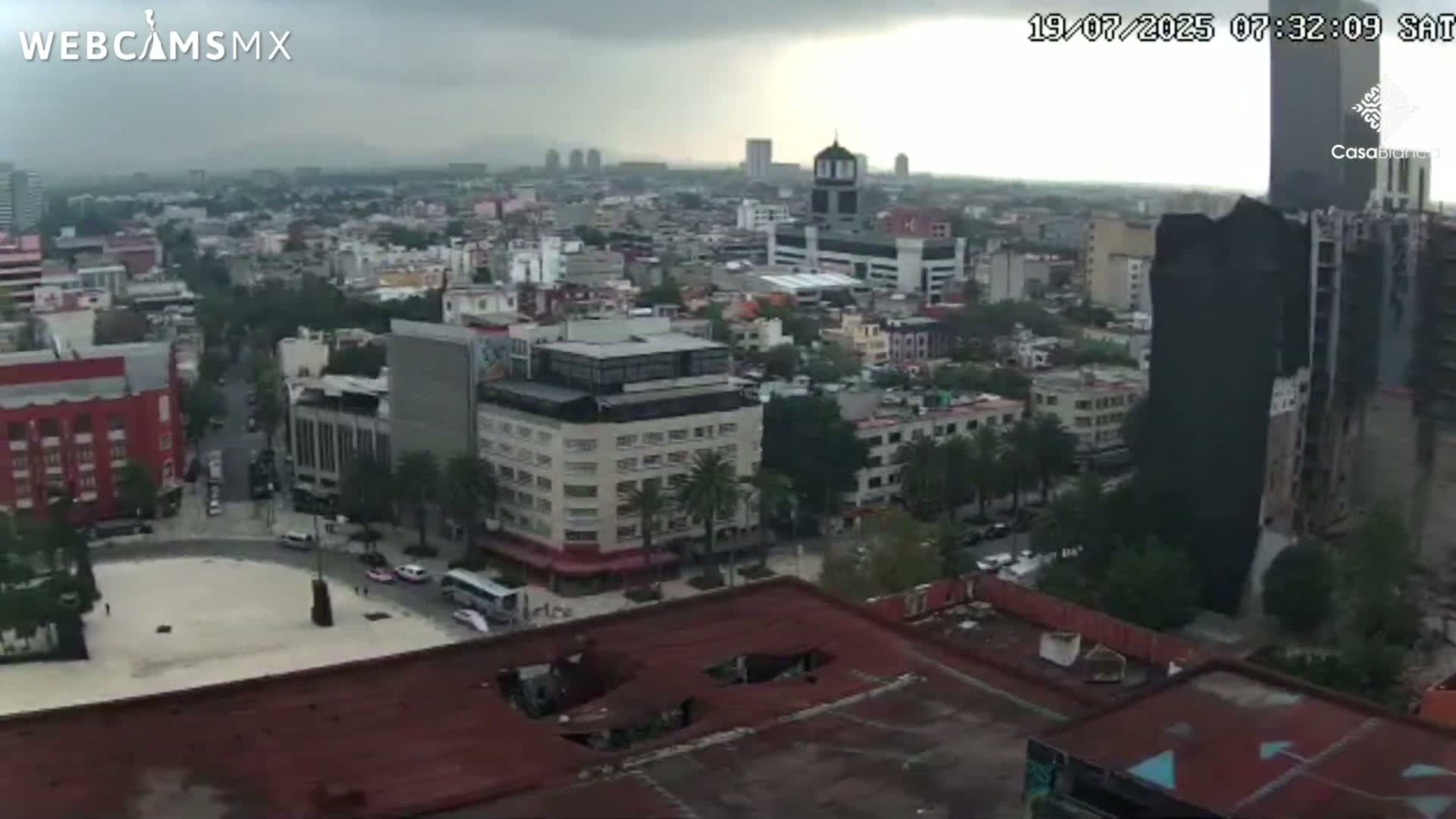 Mexico City, Monumento A la Revolución (Monument to the Revolution) & Plaza de la República Square Live Cam - Cuauhtemoc, Ciudad de Mexico, Mexico 