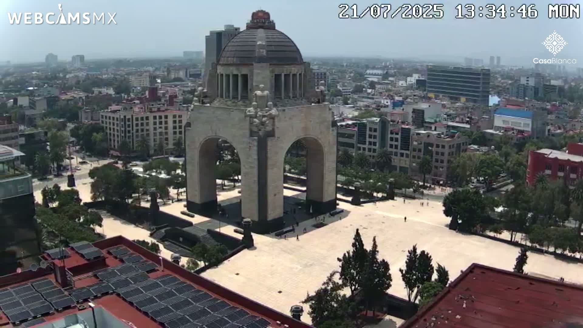 Mexico City, Monumento A la Revolución (Monument to the Revolution) & Plaza de la República Square Live Cam - Cuauhtemoc, Ciudad de Mexico, Mexico 