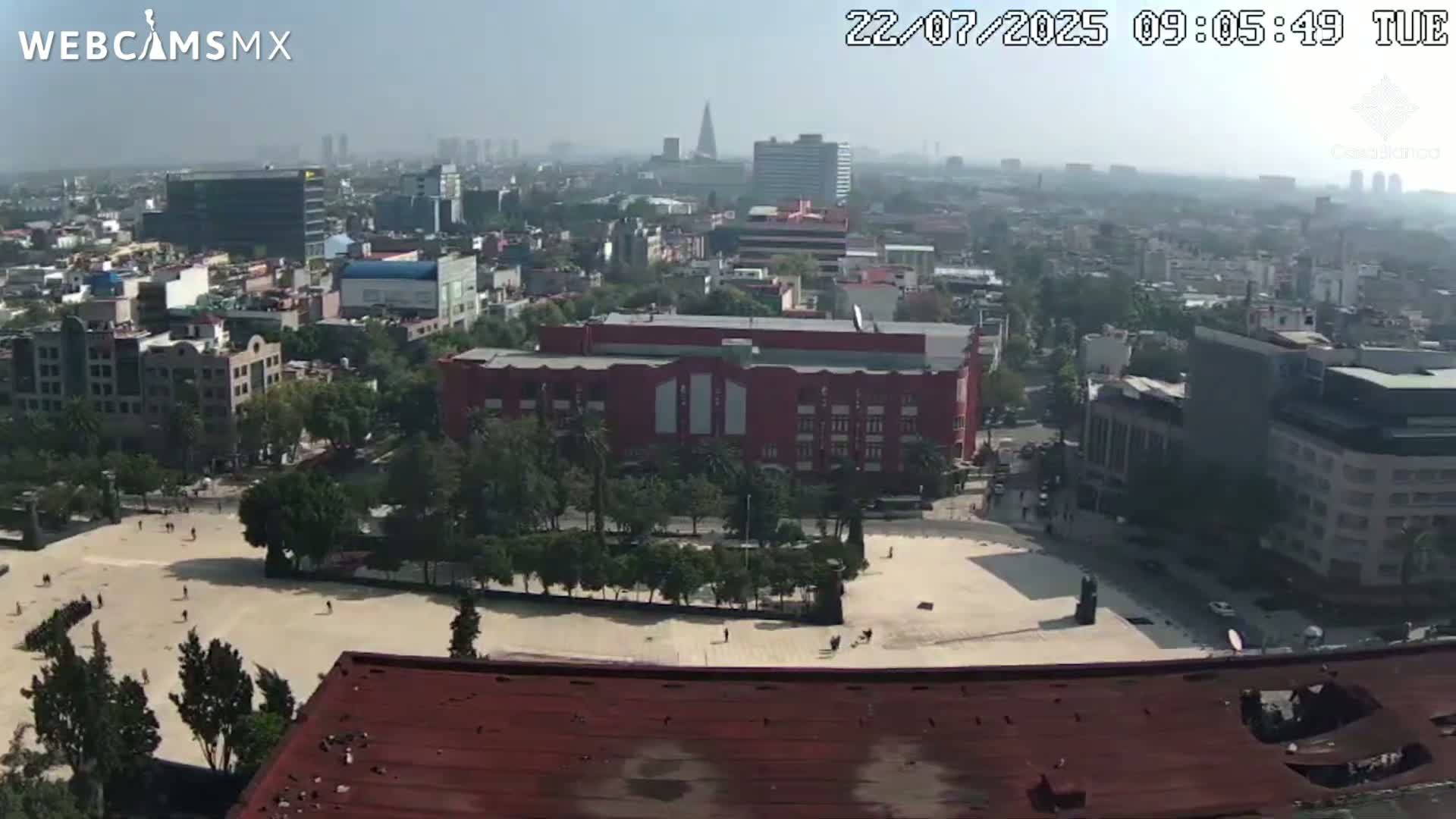 Mexico City, Monumento A la Revolución (Monument to the Revolution) & Plaza de la República Square Live Cam - Cuauhtemoc, Ciudad de Mexico, Mexico 