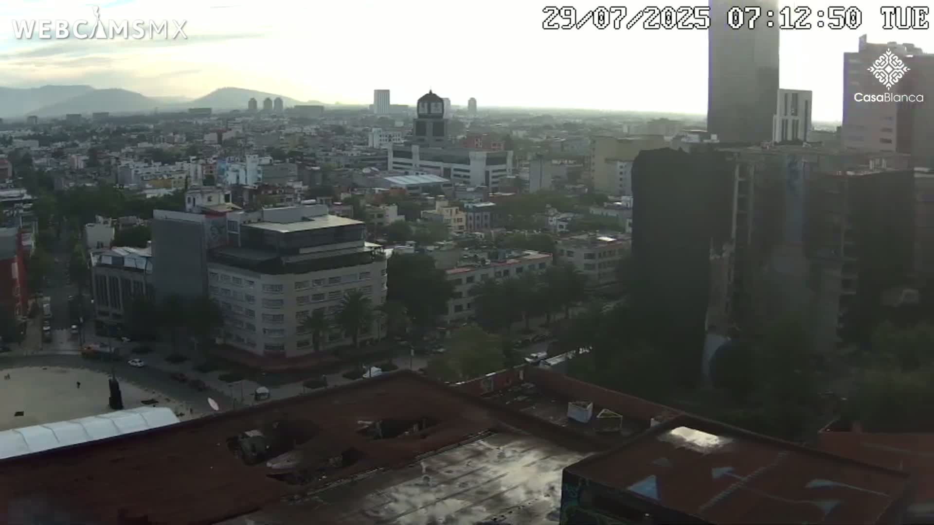 Mexico City, Monumento A la Revolución (Monument to the Revolution) & Plaza de la República Square Live Cam - Cuauhtemoc, Ciudad de Mexico, Mexico 