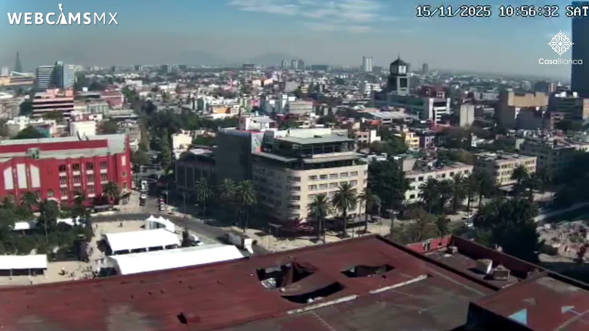 Mexico City, Monumento A la Revolución (Monument to the Revolution) & Plaza de la República Square Live Cam - Cuauhtemoc, Ciudad de Mexico, Mexico 