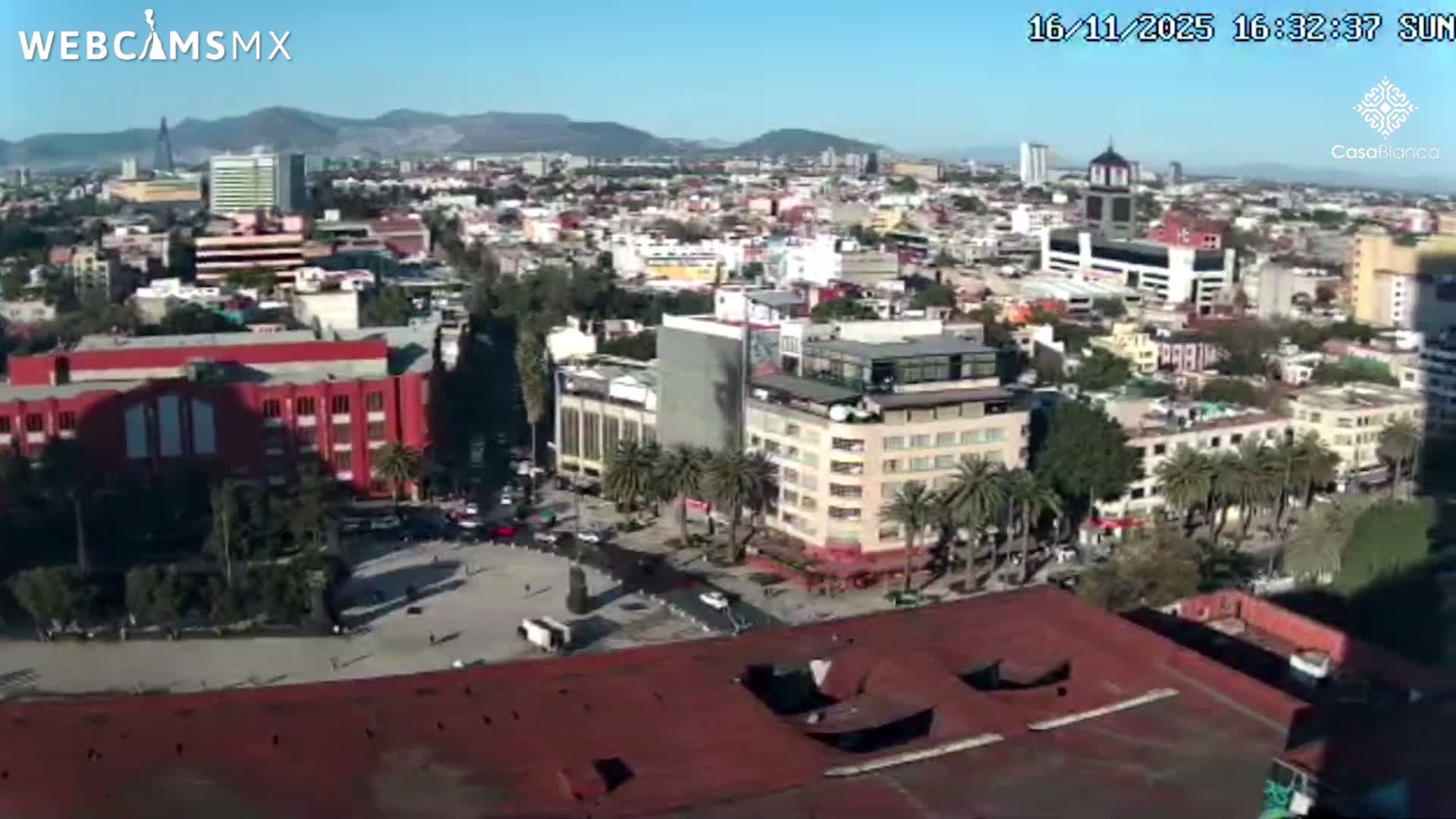 Mexico City, Monumento A la Revolución (Monument to the Revolution) & Plaza de la República Square Live Cam - Cuauhtemoc, Ciudad de Mexico, Mexico 