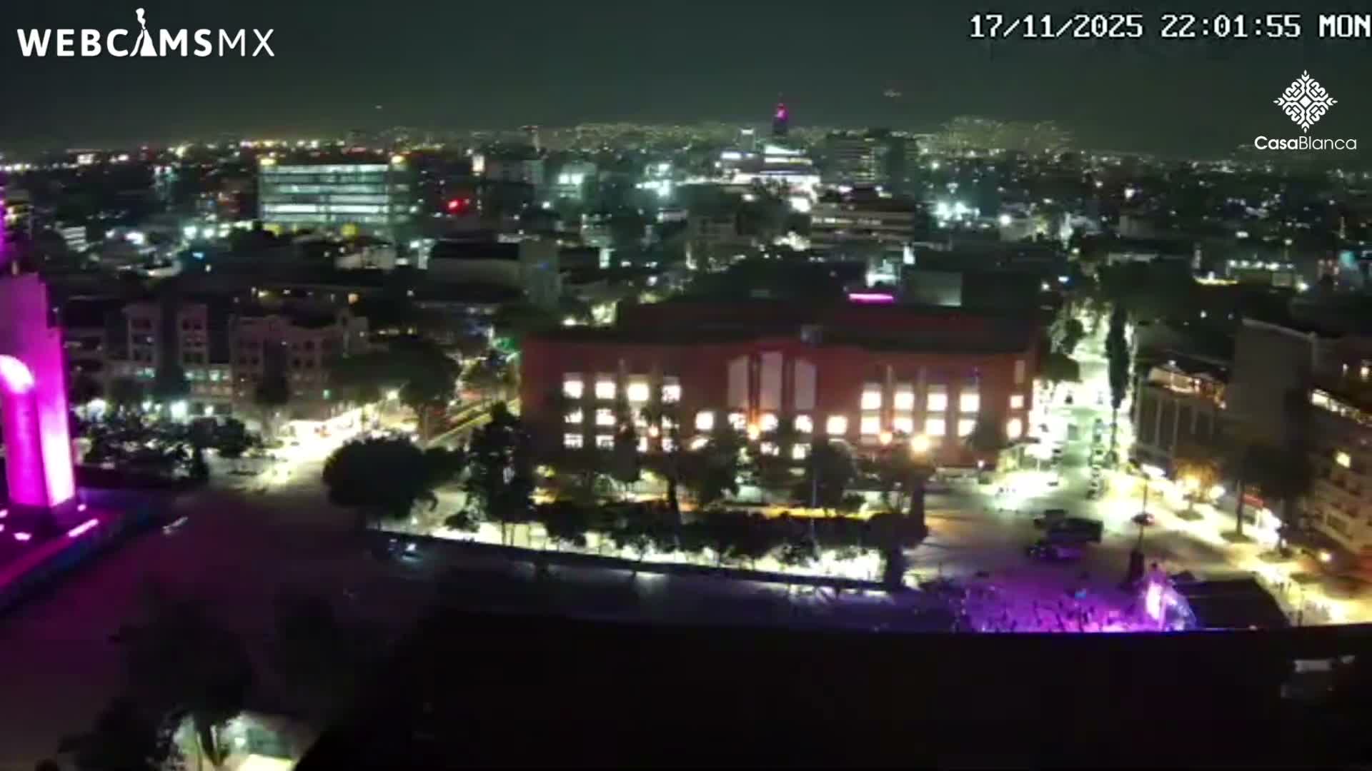 Mexico City, Monumento A la Revolución (Monument to the Revolution) & Plaza de la República Square Live Cam - Cuauhtemoc, Ciudad de Mexico, Mexico 