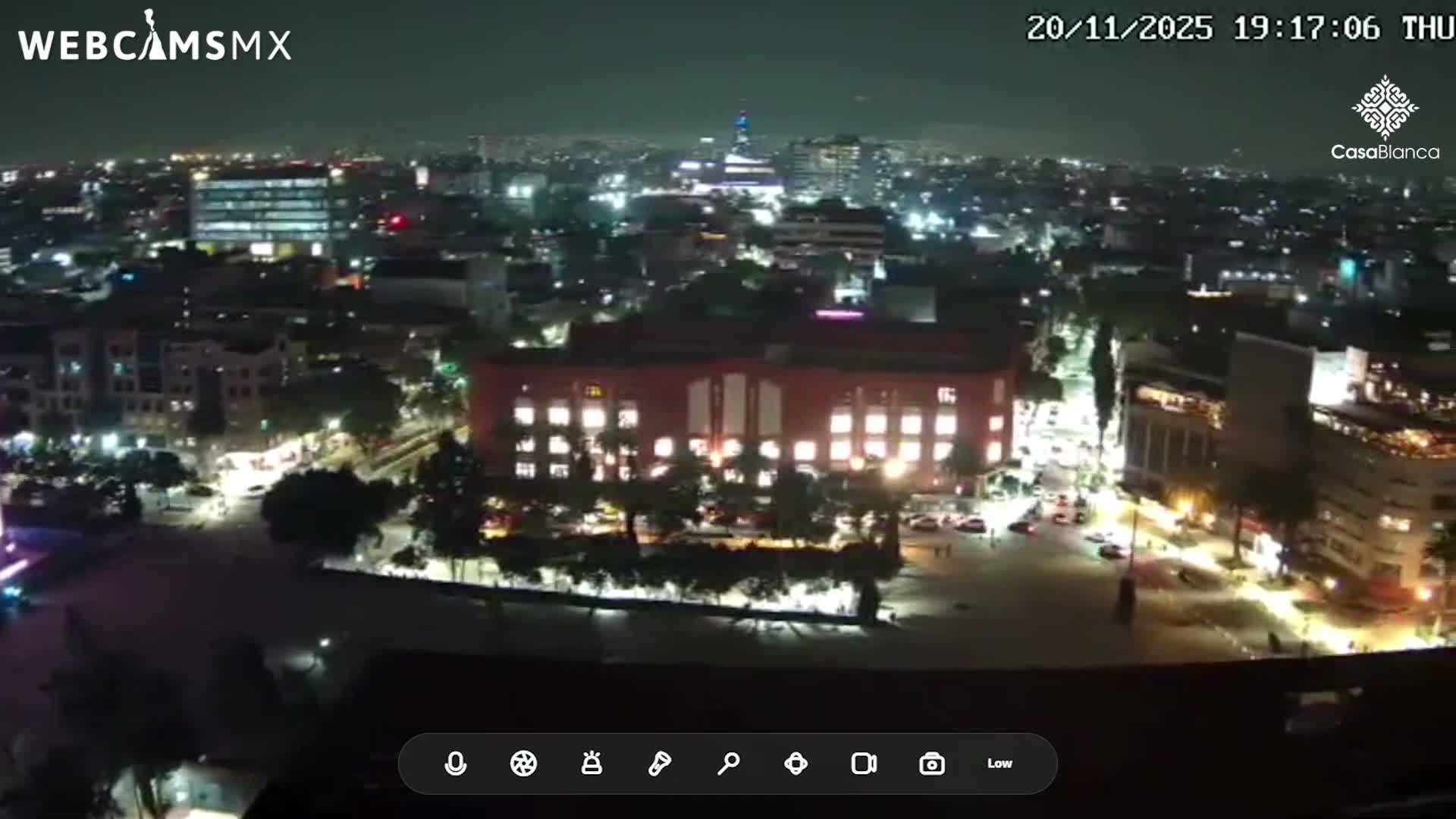 Mexico City, Monumento A la Revolución (Monument to the Revolution) & Plaza de la República Square Live Cam - Cuauhtemoc, Ciudad de Mexico, Mexico 