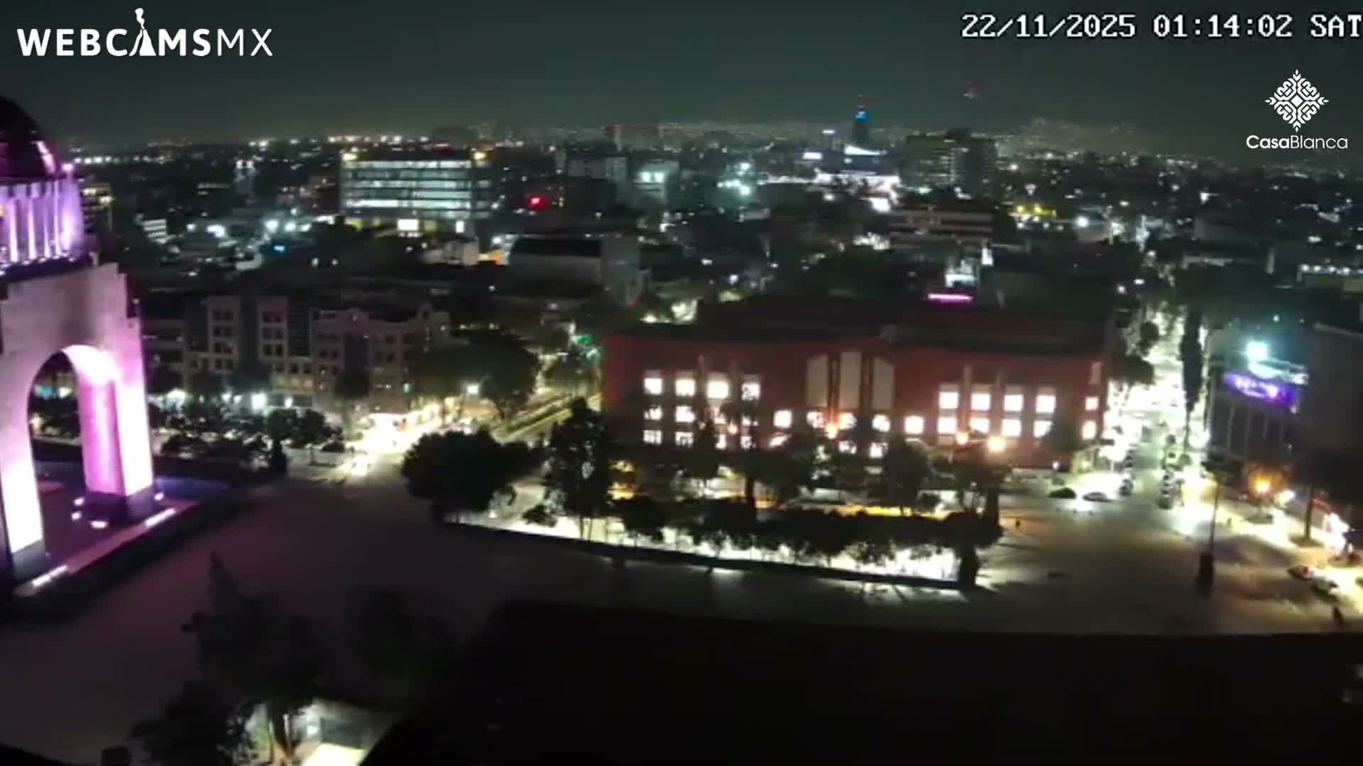 Mexico City, Monumento A la Revolución (Monument to the Revolution) & Plaza de la República Square Live Cam - Cuauhtemoc, Ciudad de Mexico, Mexico 