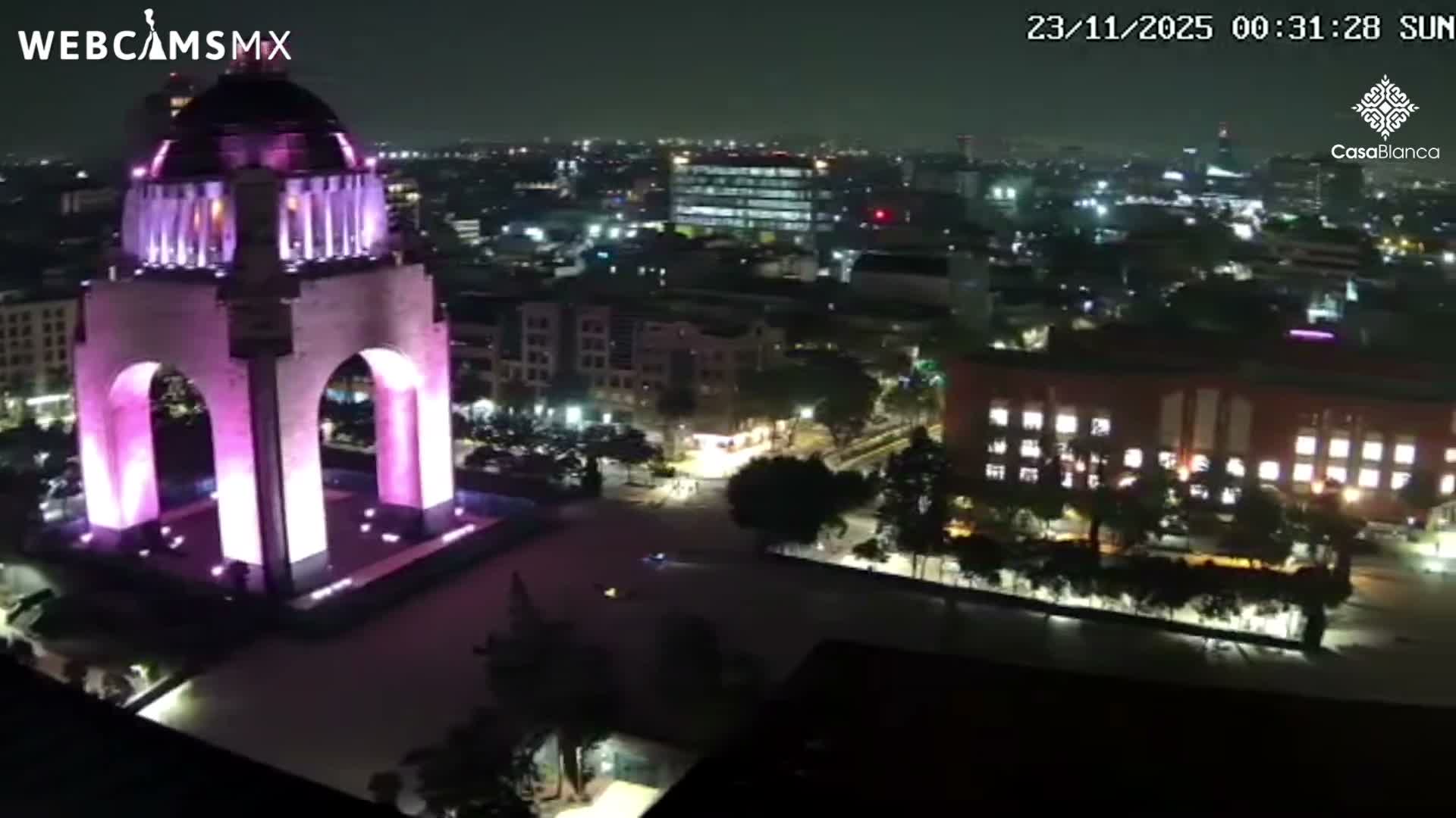 Mexico City, Monumento A la Revolución (Monument to the Revolution) & Plaza de la República Square Live Cam - Cuauhtemoc, Ciudad de Mexico, Mexico 