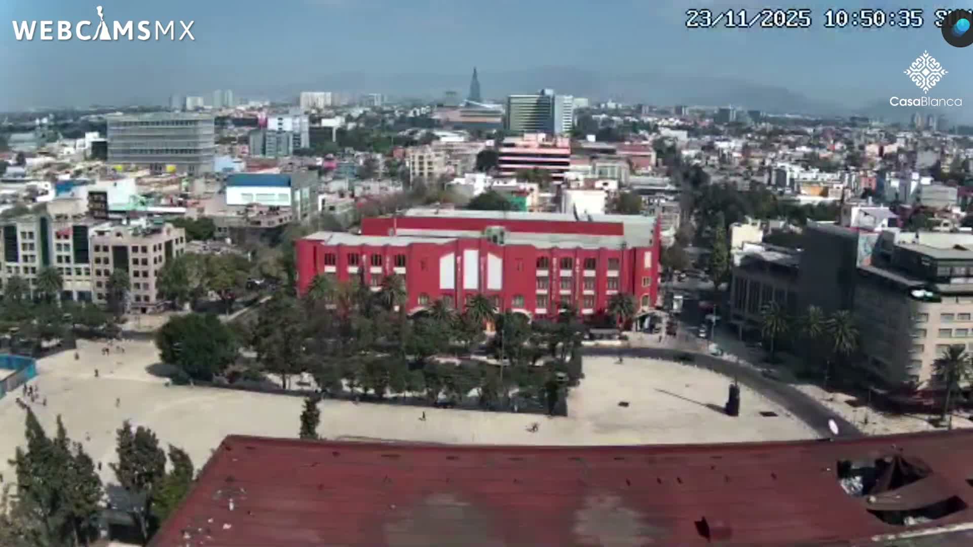 Mexico City, Monumento A la Revolución (Monument to the Revolution) & Plaza de la República Square Live Cam - Cuauhtemoc, Ciudad de Mexico, Mexico 