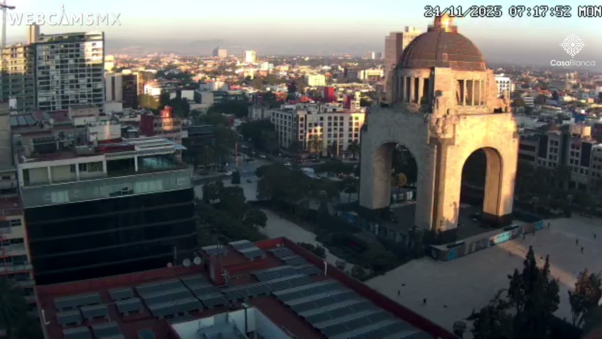 Mexico City, Monumento A la Revolución (Monument to the Revolution) & Plaza de la República Square Live Cam - Cuauhtemoc, Ciudad de Mexico, Mexico 