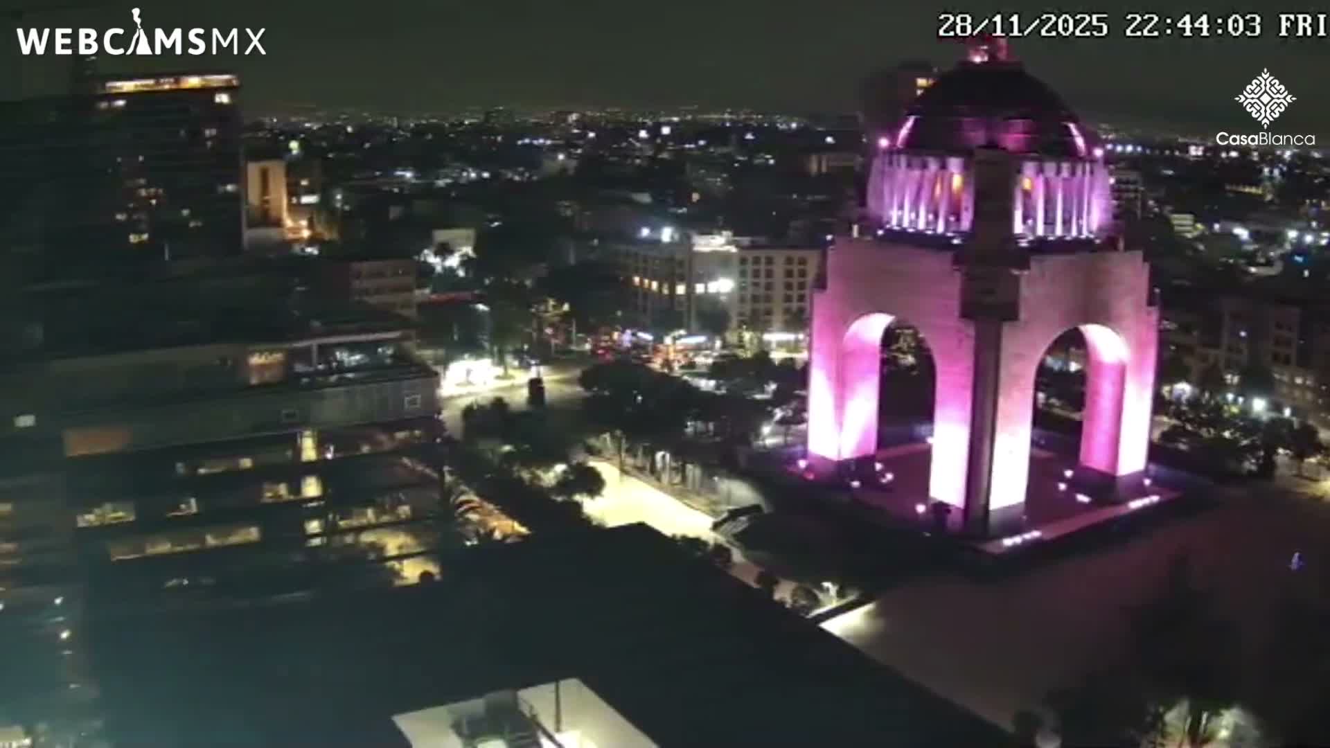 Mexico City, Monumento A la Revolución (Monument to the Revolution) & Plaza de la República Square Live Cam - Cuauhtemoc, Ciudad de Mexico, Mexico 