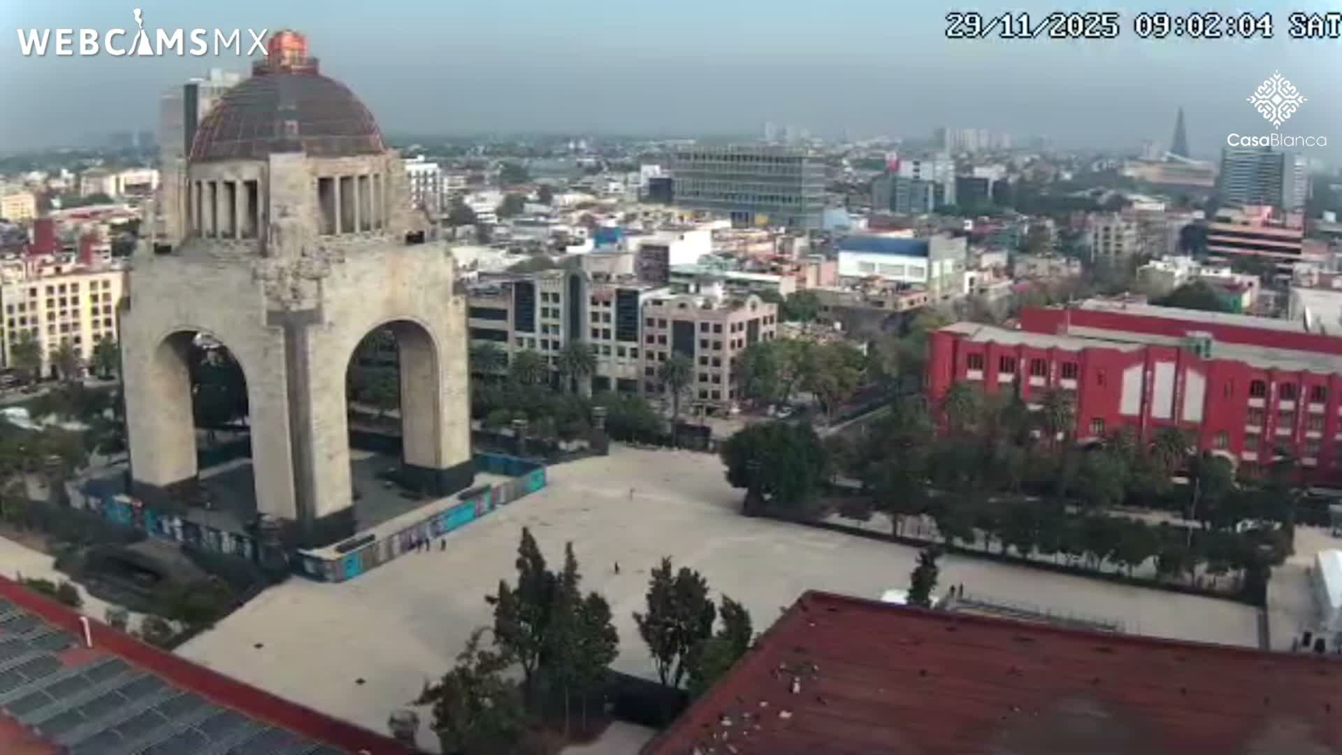 Mexico City, Monumento A la Revolución (Monument to the Revolution) & Plaza de la República Square Live Cam - Cuauhtemoc, Ciudad de Mexico, Mexico 
