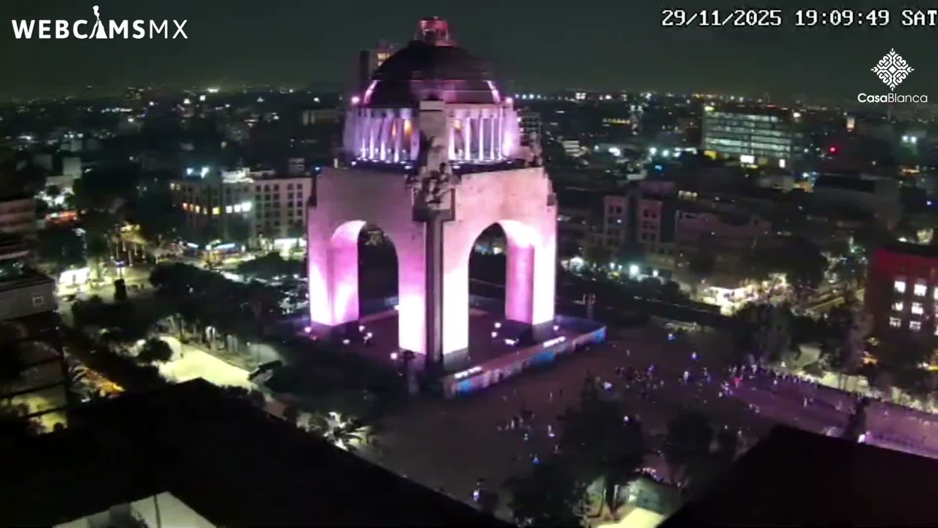 Mexico City, Monumento A la Revolución (Monument to the Revolution) & Plaza de la República Square Live Cam - Cuauhtemoc, Ciudad de Mexico, Mexico 