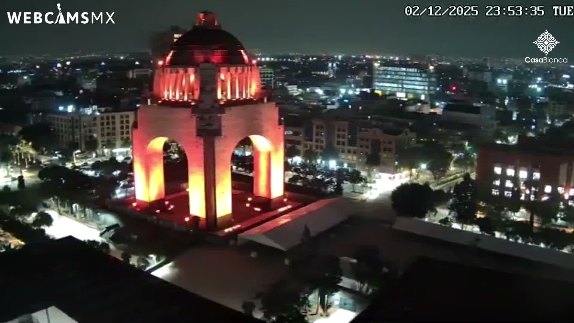 Mexico City, Monumento A la Revolución (Monument to the Revolution) & Plaza de la República Square Live Cam - Cuauhtemoc, Ciudad de Mexico, Mexico 