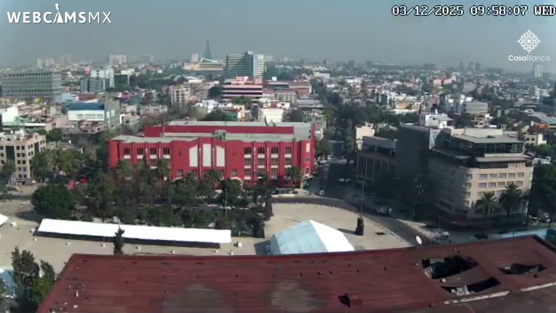 Mexico City, Monumento A la Revolución (Monument to the Revolution) & Plaza de la República Square Live Cam - Cuauhtemoc, Ciudad de Mexico, Mexico 