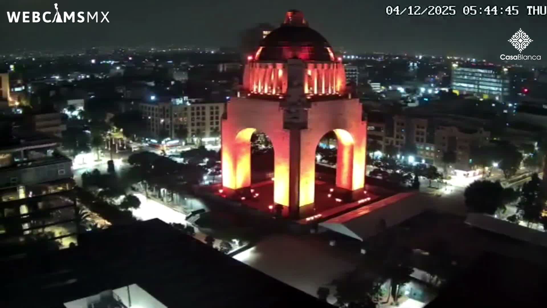 Mexico City, Monumento A la Revolución (Monument to the Revolution) & Plaza de la República Square Live Cam - Cuauhtemoc, Ciudad de Mexico, Mexico 