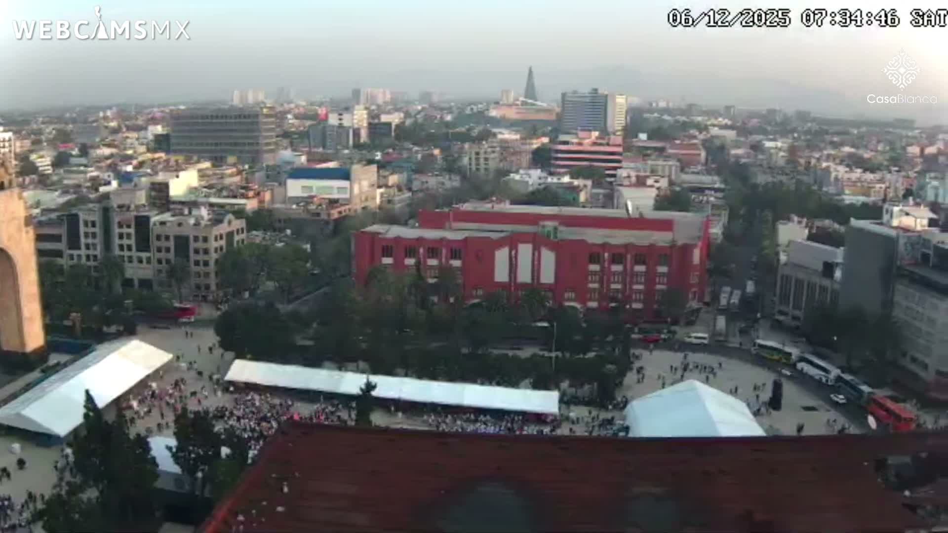 Mexico City, Monumento A la Revolución (Monument to the Revolution) & Plaza de la República Square Live Cam - Cuauhtemoc, Ciudad de Mexico, Mexico 