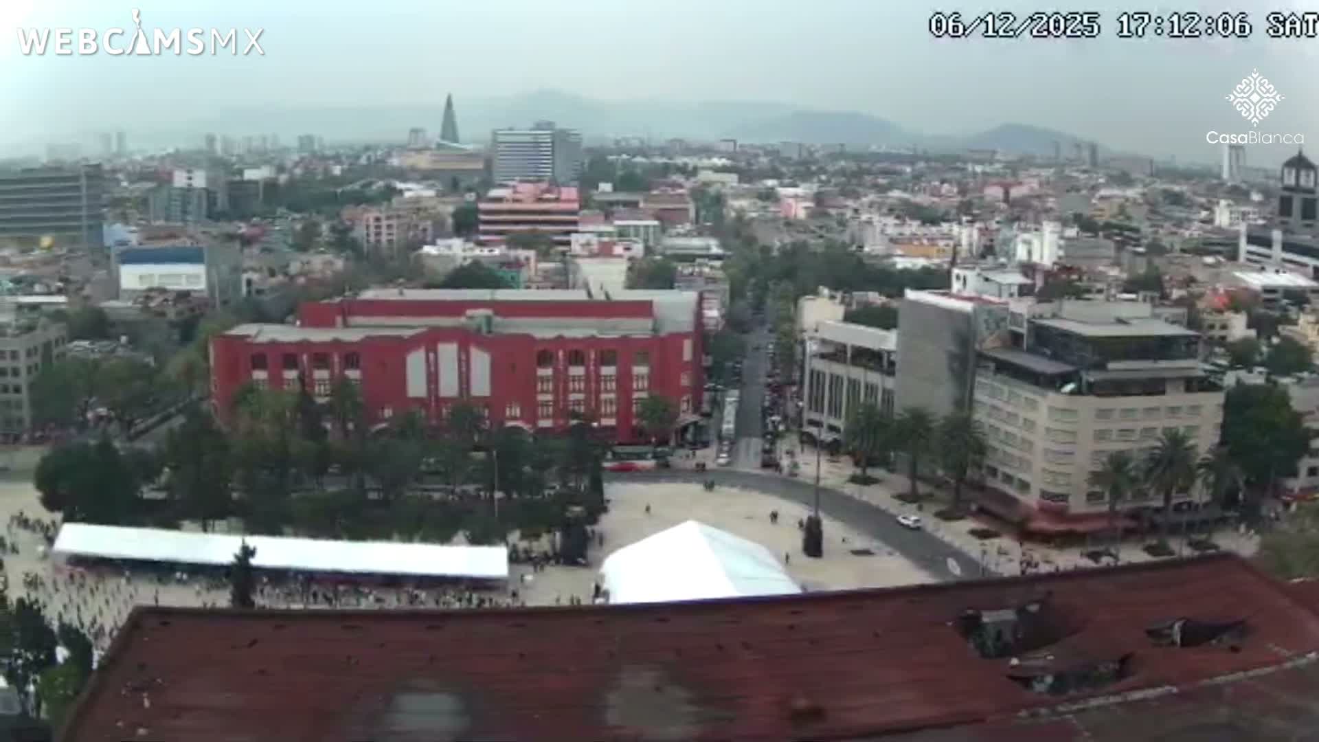 Mexico City, Monumento A la Revolución (Monument to the Revolution) & Plaza de la República Square Live Cam - Cuauhtemoc, Ciudad de Mexico, Mexico 