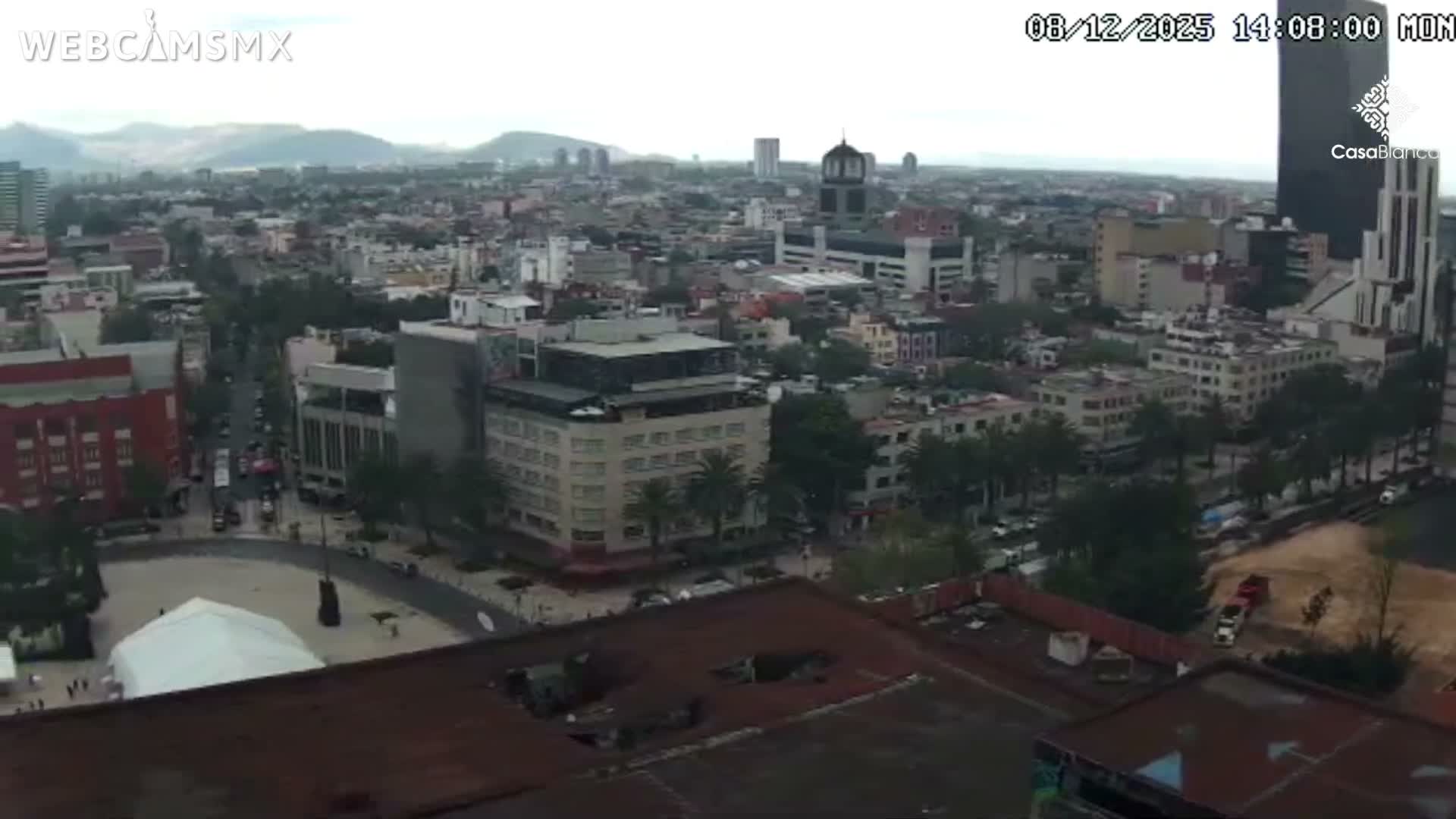 Mexico City, Monumento A la Revolución (Monument to the Revolution) & Plaza de la República Square Live Cam - Cuauhtemoc, Ciudad de Mexico, Mexico 