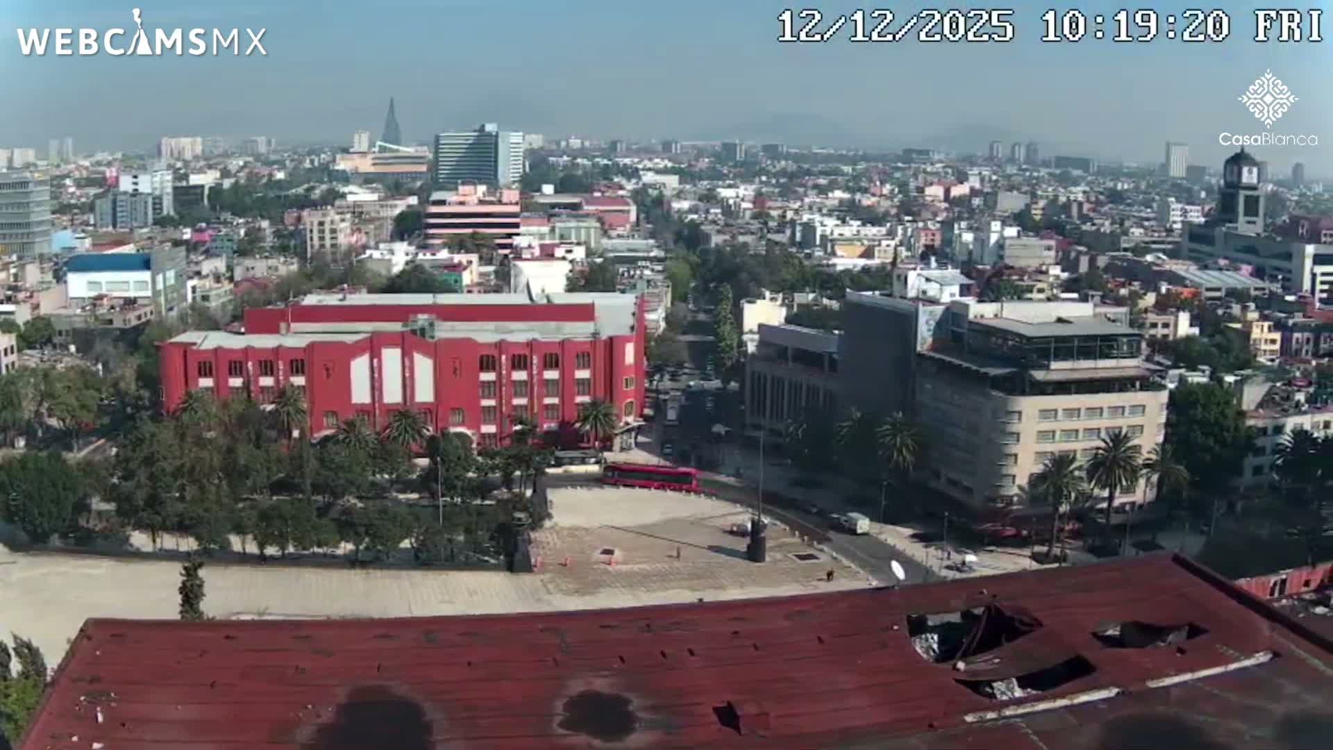 Mexico City, Monumento A la Revolución (Monument to the Revolution) & Plaza de la República Square Live Cam - Cuauhtemoc, Ciudad de Mexico, Mexico 