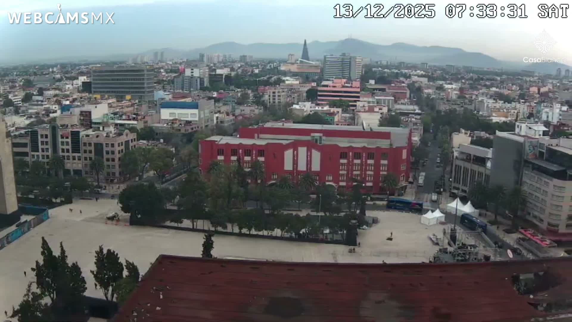 Mexico City, Monumento A la Revolución (Monument to the Revolution) & Plaza de la República Square Live Cam - Cuauhtemoc, Ciudad de Mexico, Mexico 