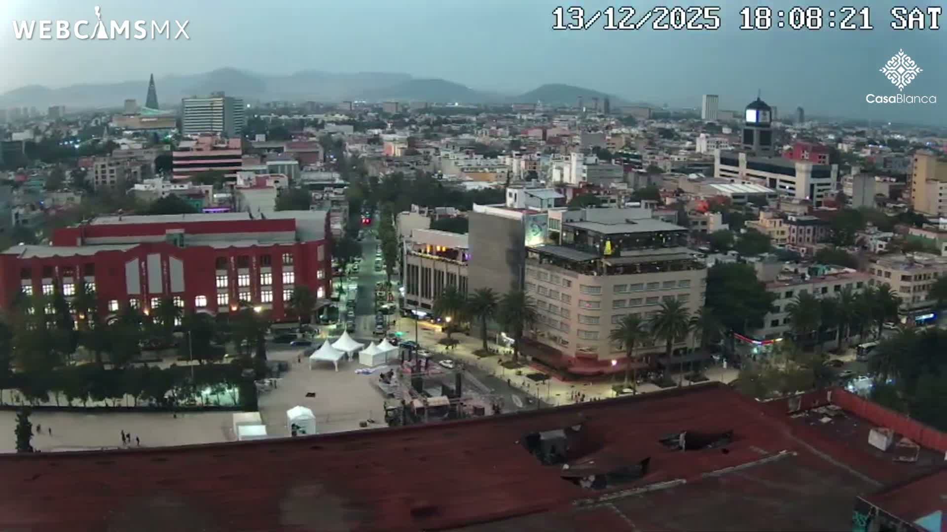 Mexico City, Monumento A la Revolución (Monument to the Revolution) & Plaza de la República Square Live Cam - Cuauhtemoc, Ciudad de Mexico, Mexico 