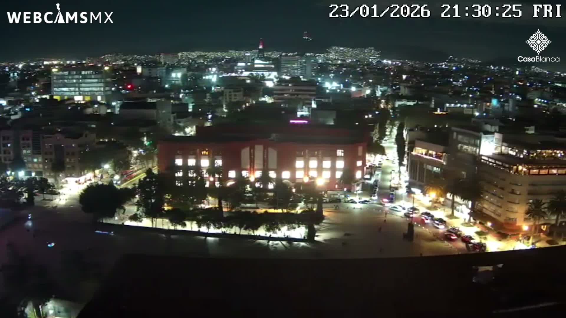 Mexico City, Monumento A la Revolución (Monument to the Revolution) & Plaza de la República Square Live Cam - Cuauhtemoc, Ciudad de Mexico, Mexico 