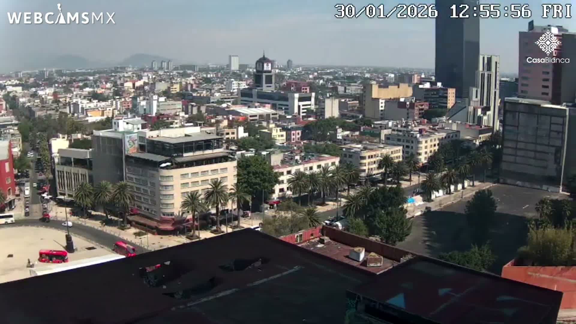 Mexico City, Monumento A la Revolución (Monument to the Revolution) & Plaza de la República Square Live Cam - Cuauhtemoc, Ciudad de Mexico, Mexico 