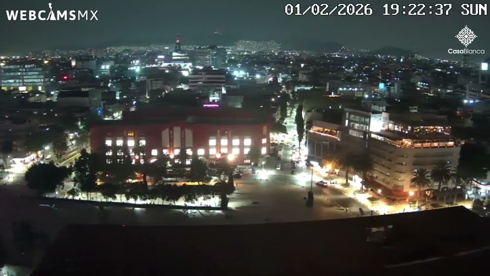 Mexico City, Monumento A la Revolución (Monument to the Revolution) & Plaza de la República Square Live Cam - Cuauhtemoc, Ciudad de Mexico, Mexico 