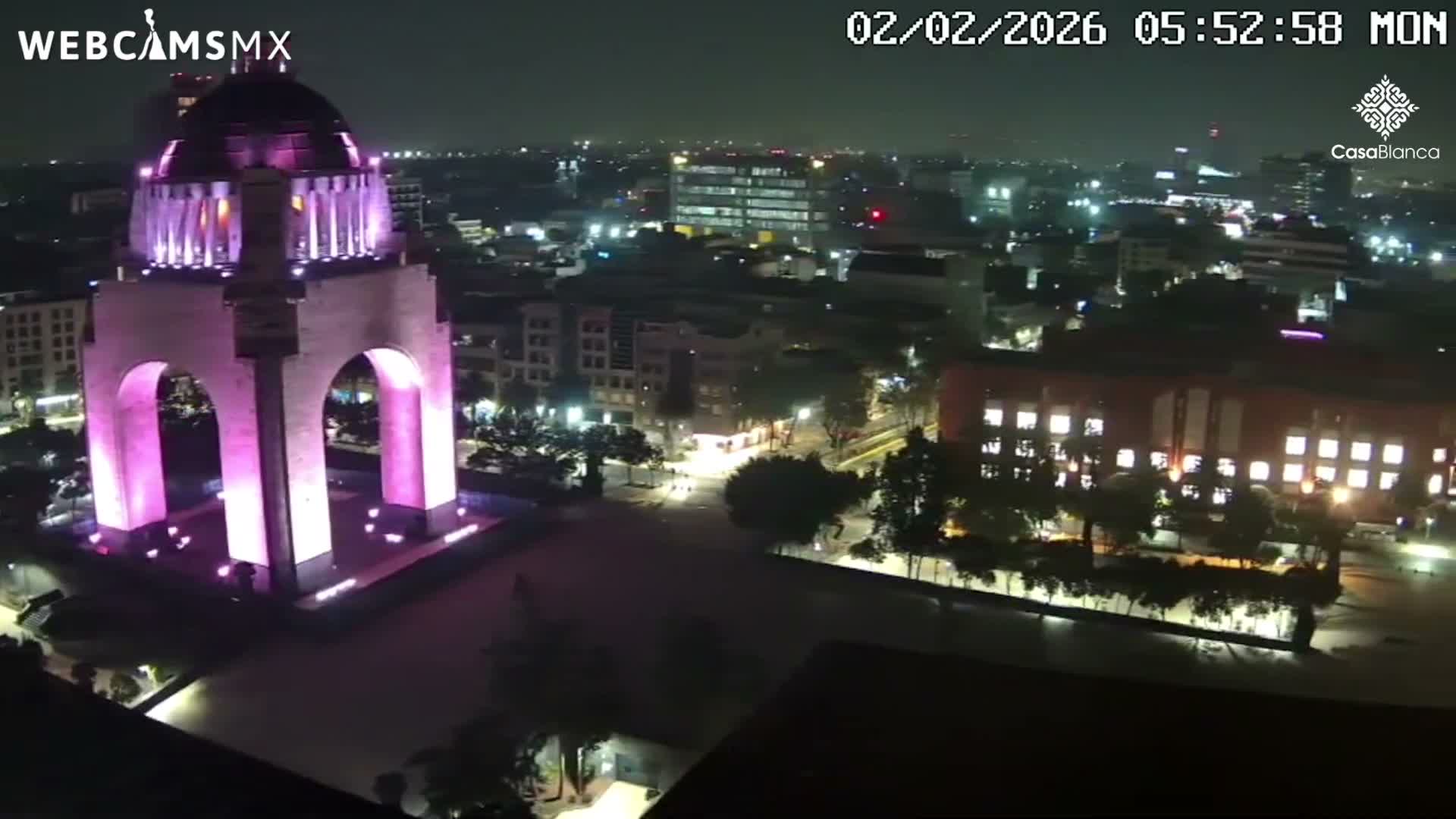 Mexico City, Monumento A la Revolución (Monument to the Revolution) & Plaza de la República Square Live Cam - Cuauhtemoc, Ciudad de Mexico, Mexico 