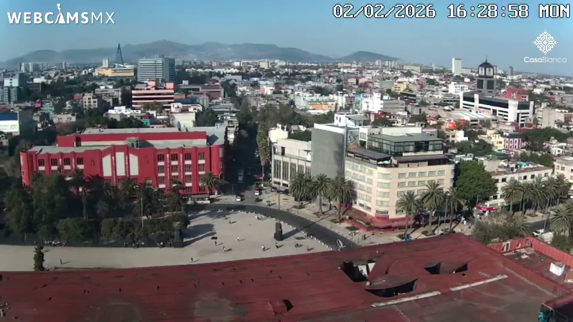 Mexico City, Monumento A la Revolución (Monument to the Revolution) & Plaza de la República Square Live Cam - Cuauhtemoc, Ciudad de Mexico, Mexico 