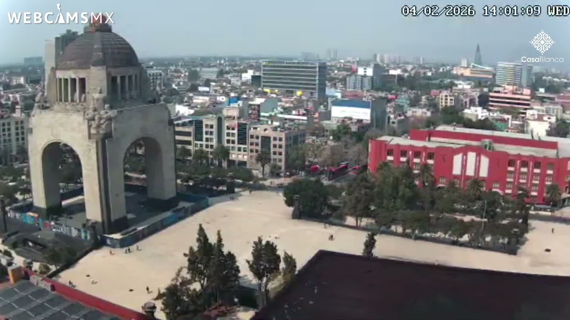 Mexico City, Monumento A la Revolución (Monument to the Revolution) & Plaza de la República Square Live Cam - Cuauhtemoc, Ciudad de Mexico, Mexico 