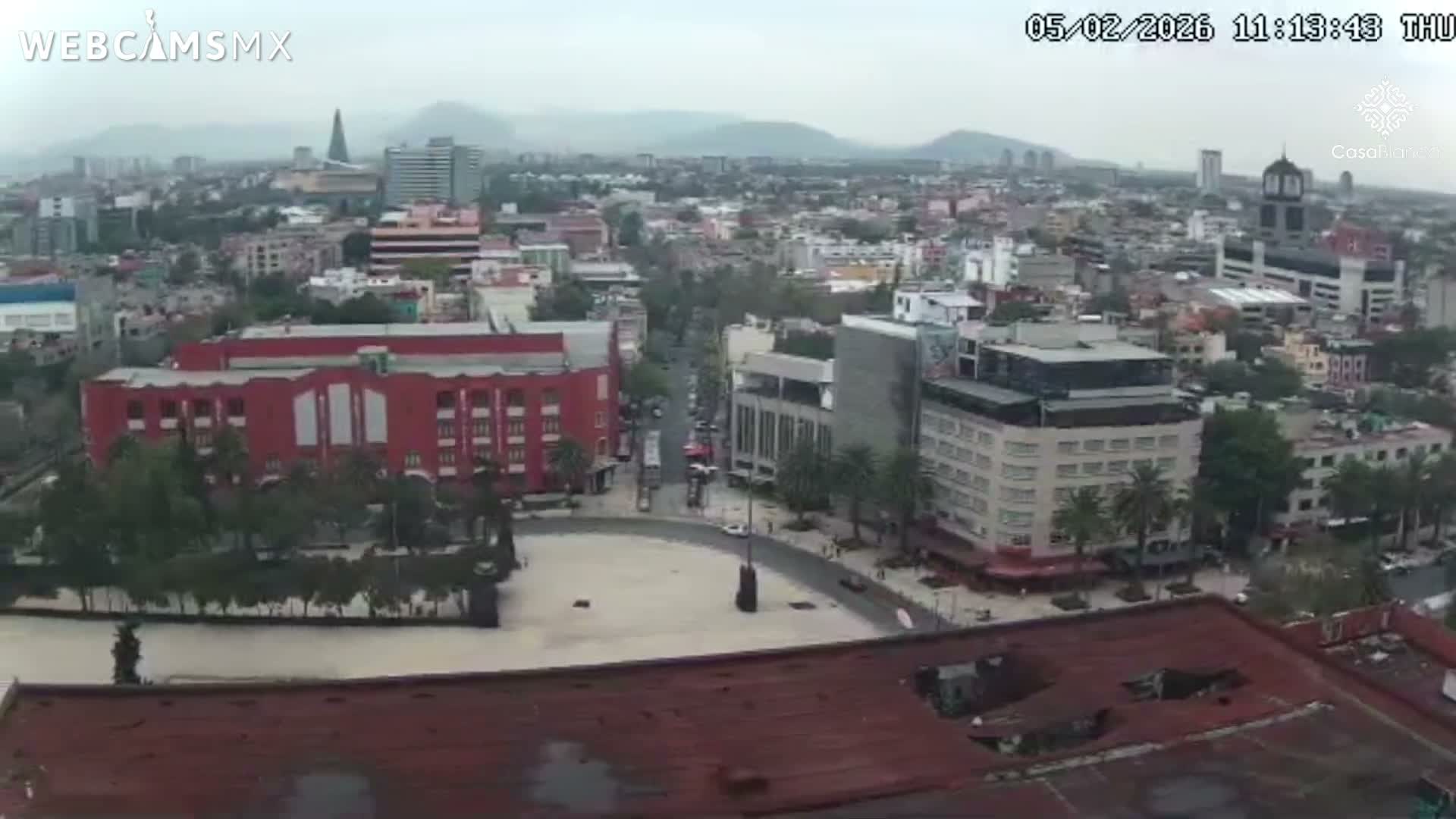 Mexico City, Monumento A la Revolución (Monument to the Revolution) & Plaza de la República Square Live Cam - Cuauhtemoc, Ciudad de Mexico, Mexico 
