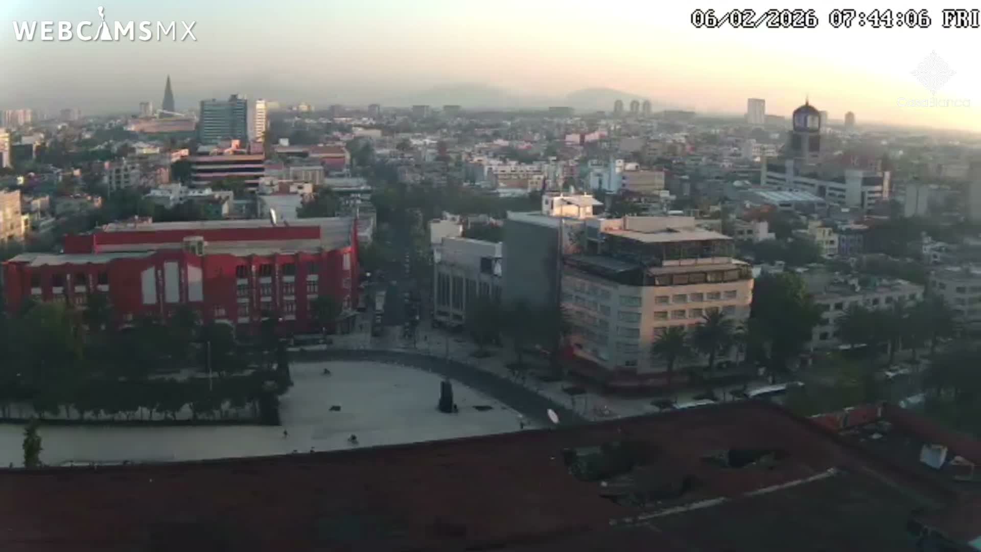 Mexico City, Monumento A la Revolución (Monument to the Revolution) & Plaza de la República Square Live Cam - Cuauhtemoc, Ciudad de Mexico, Mexico 