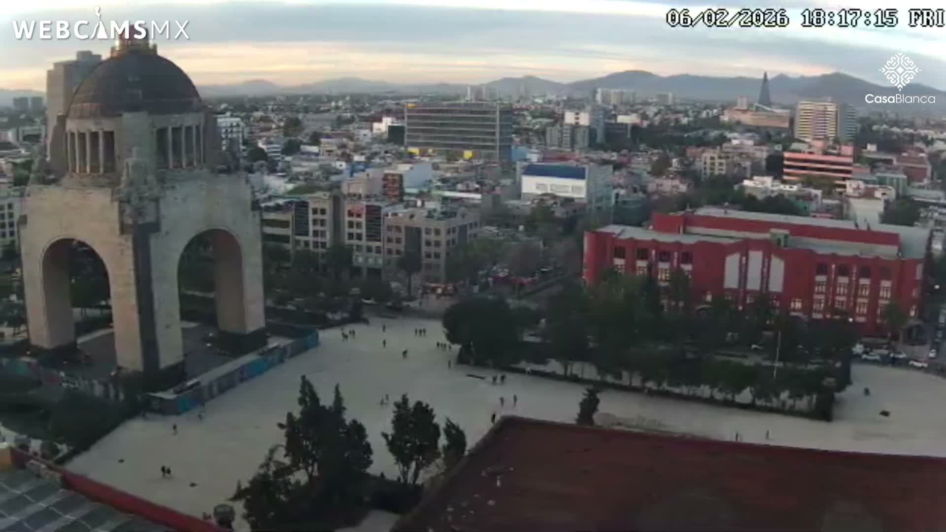 Mexico City, Monumento A la Revolución (Monument to the Revolution) & Plaza de la República Square Live Cam - Cuauhtemoc, Ciudad de Mexico, Mexico 