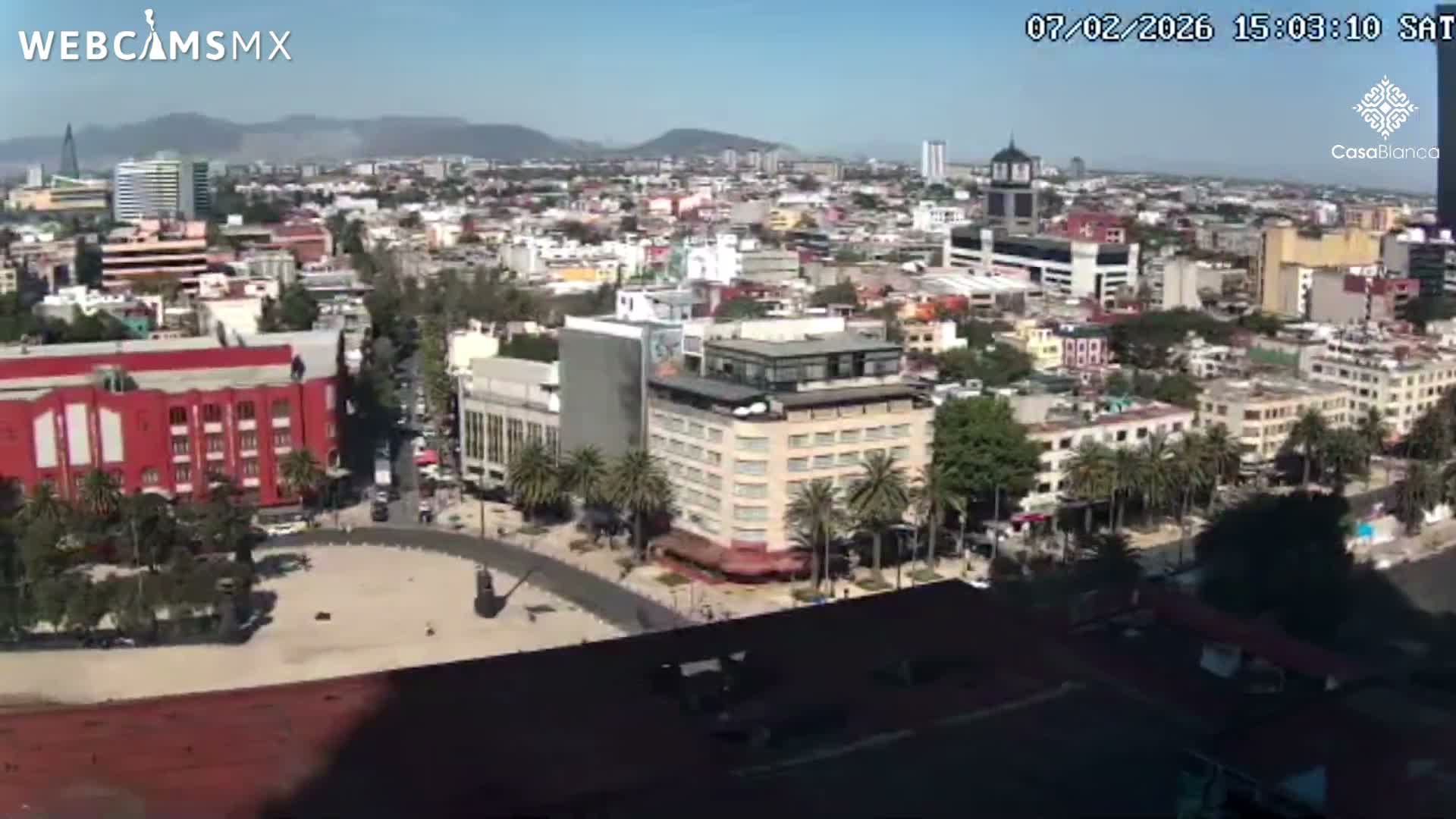 Mexico City, Monumento A la Revolución (Monument to the Revolution) & Plaza de la República Square Live Cam - Cuauhtemoc, Ciudad de Mexico, Mexico 