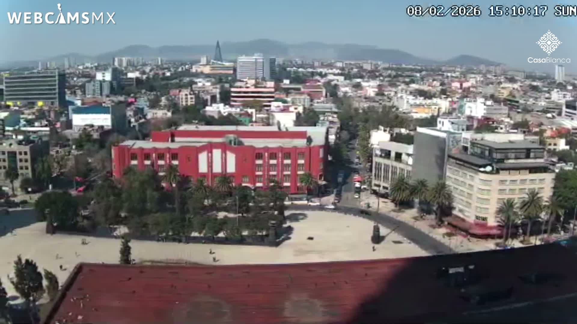 Mexico City, Monumento A la Revolución (Monument to the Revolution) & Plaza de la República Square Live Cam - Cuauhtemoc, Ciudad de Mexico, Mexico 