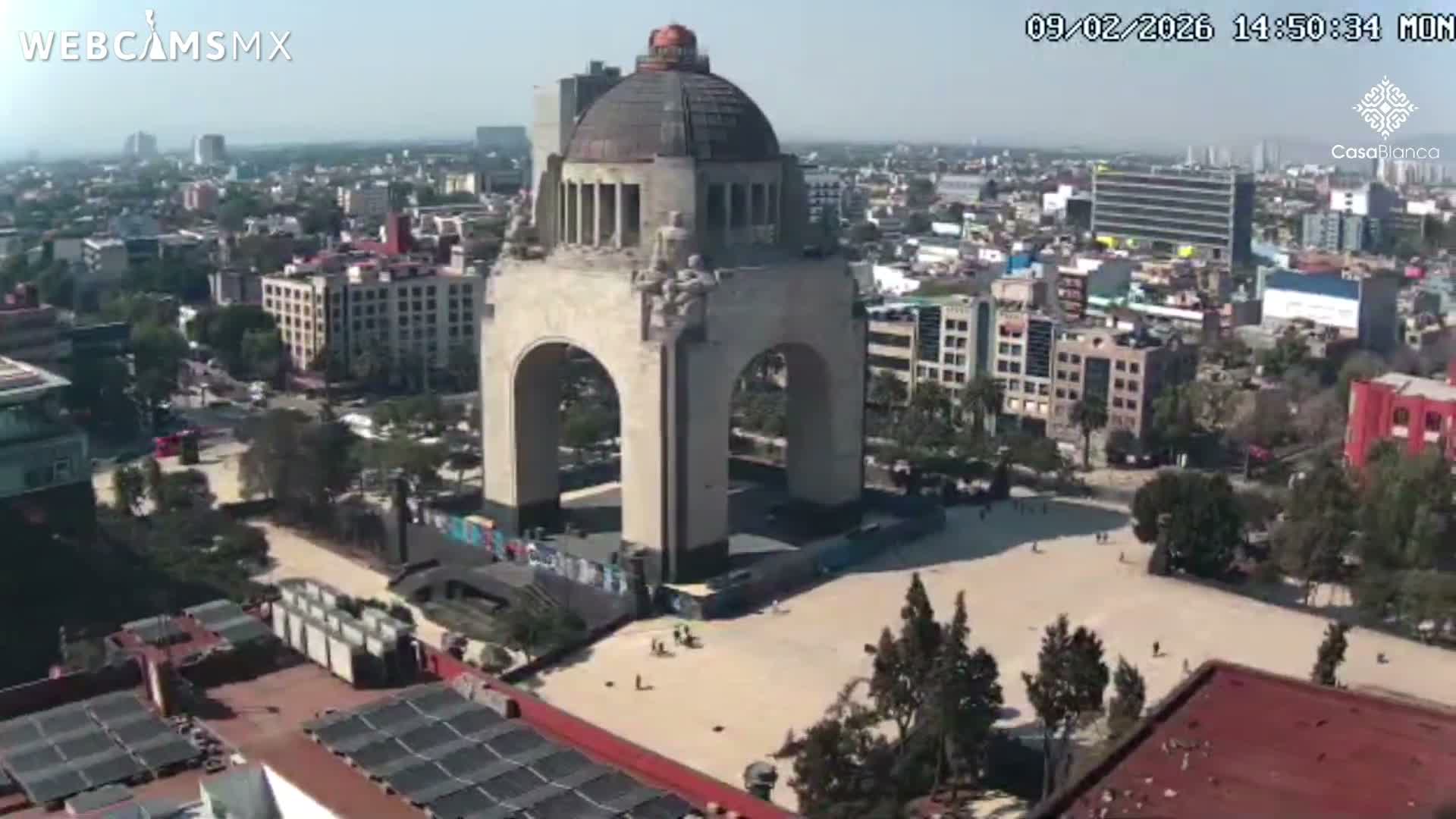 Mexico City, Monumento A la Revolución (Monument to the Revolution) & Plaza de la República Square Live Cam - Cuauhtemoc, Ciudad de Mexico, Mexico 