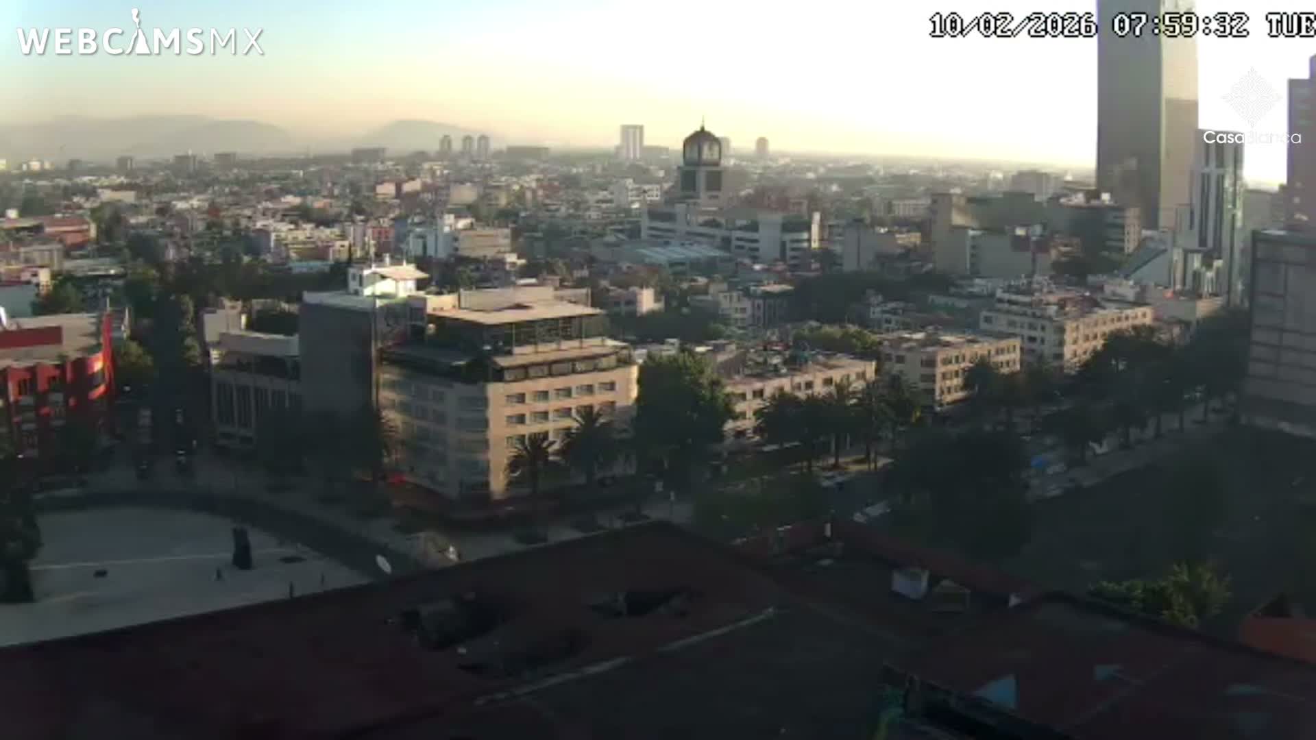 Mexico City, Monumento A la Revolución (Monument to the Revolution) & Plaza de la República Square Live Cam - Cuauhtemoc, Ciudad de Mexico, Mexico 