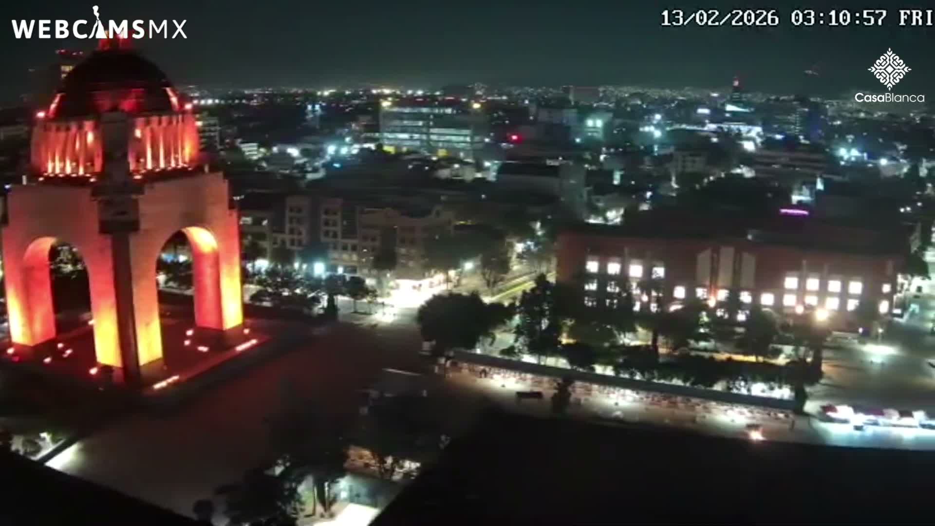 Mexico City, Monumento A la Revolución (Monument to the Revolution) & Plaza de la República Square Live Cam - Cuauhtemoc, Ciudad de Mexico, Mexico 