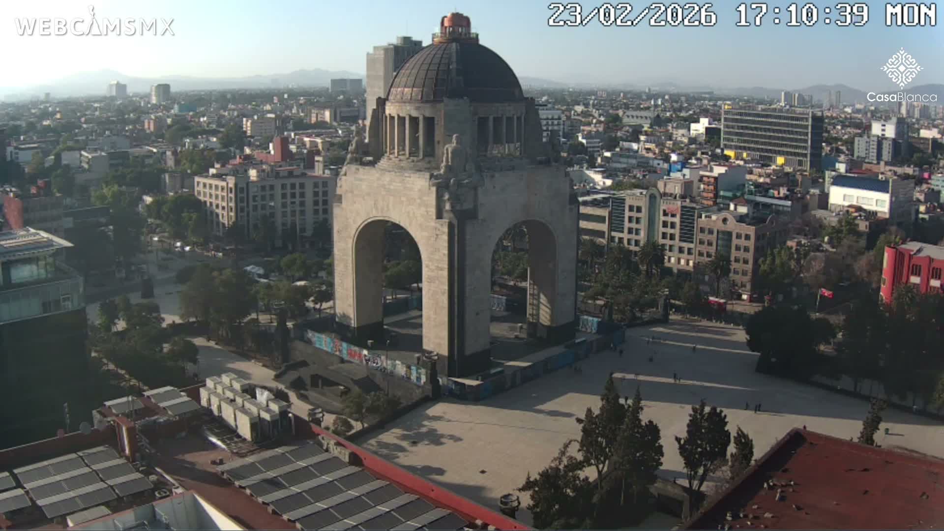 Mexico City, Monumento A la Revolución (Monument to the Revolution) & Plaza de la República Square Live Cam - Cuauhtemoc, Ciudad de Mexico, Mexico 