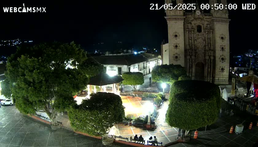 Taxco, Church -  Templo de Santa Prisca Temple Live Cam - Taxco de Alarcon,  Guerrero, Mexico