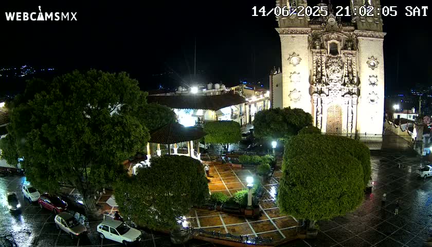 Taxco, Church -  Templo de Santa Prisca Temple Live Cam - Taxco de Alarcon,  Guerrero, Mexico