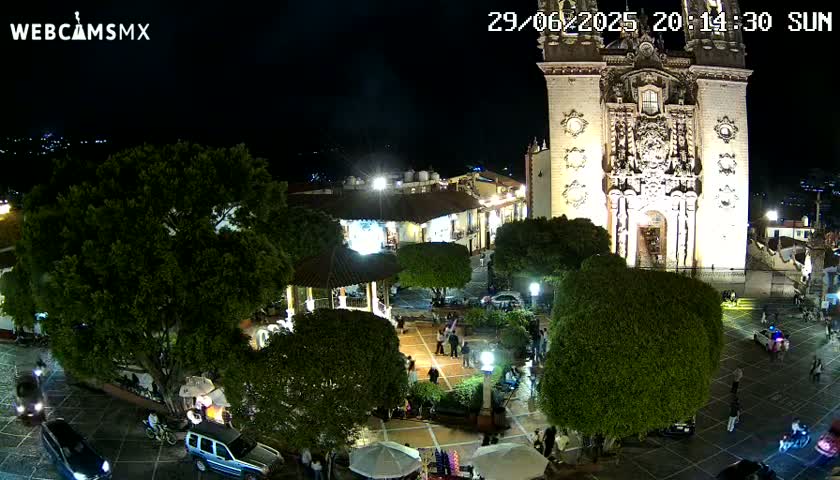 Taxco, Church -  Templo de Santa Prisca Temple Live Cam - Taxco de Alarcon,  Guerrero, Mexico